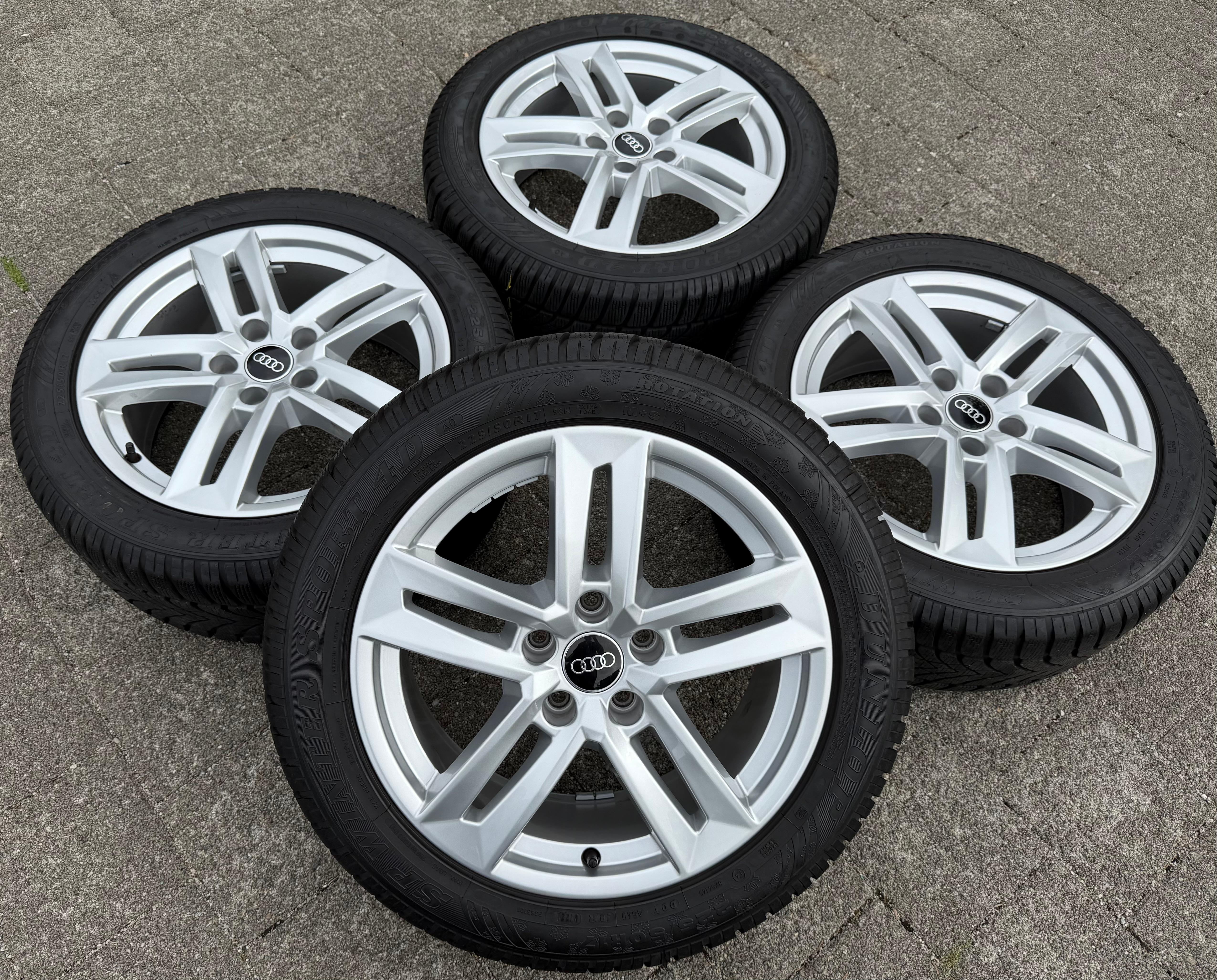 4 Original 17" Alu Winterräder Audi A4 B9 8W 8W0601025P 225/50R17 98H Dunlop 2022