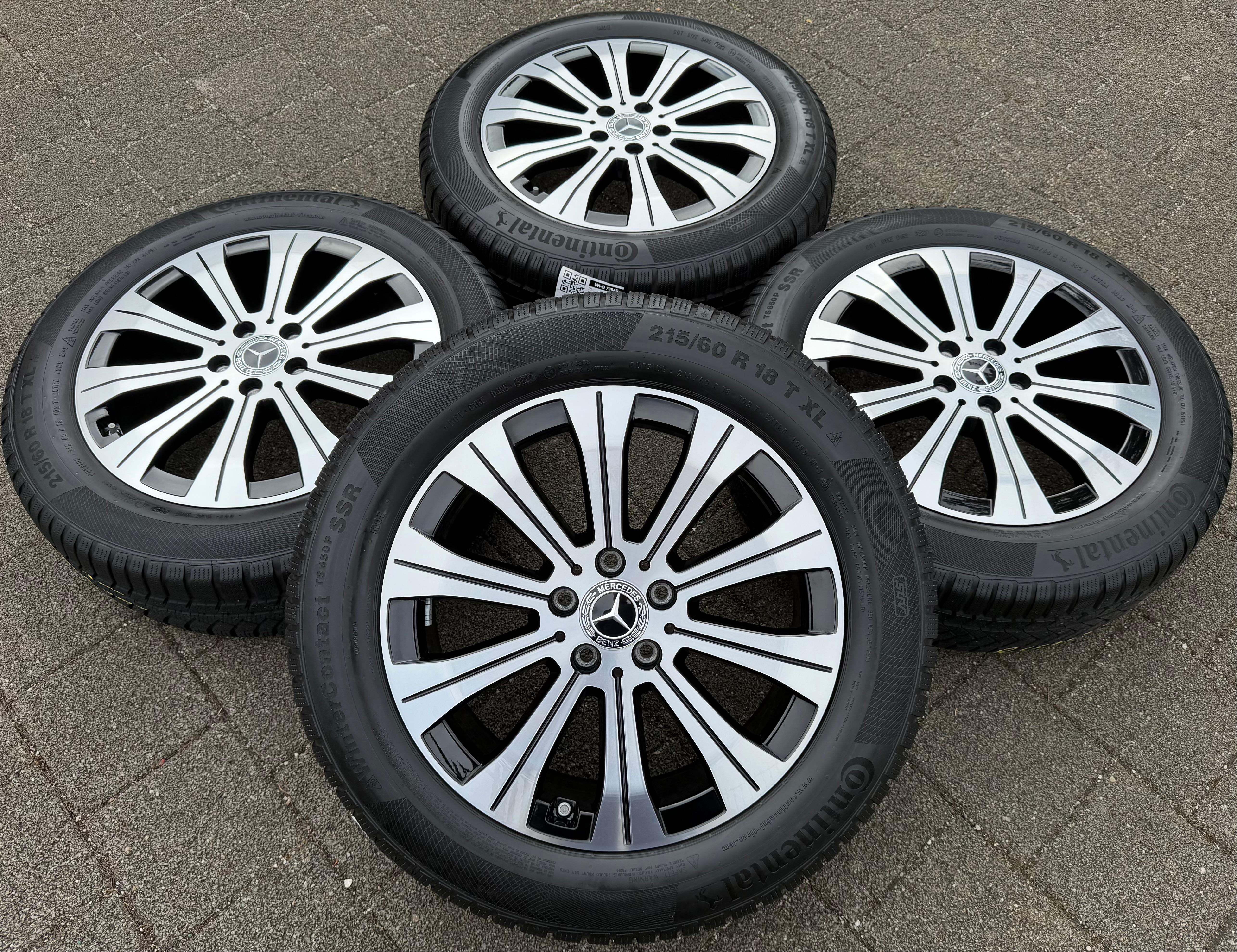 4 llantas de aluminio originales de invierno de 18" para Mercedes EQA, EQB, H243, X243, A2434010000 (2023)