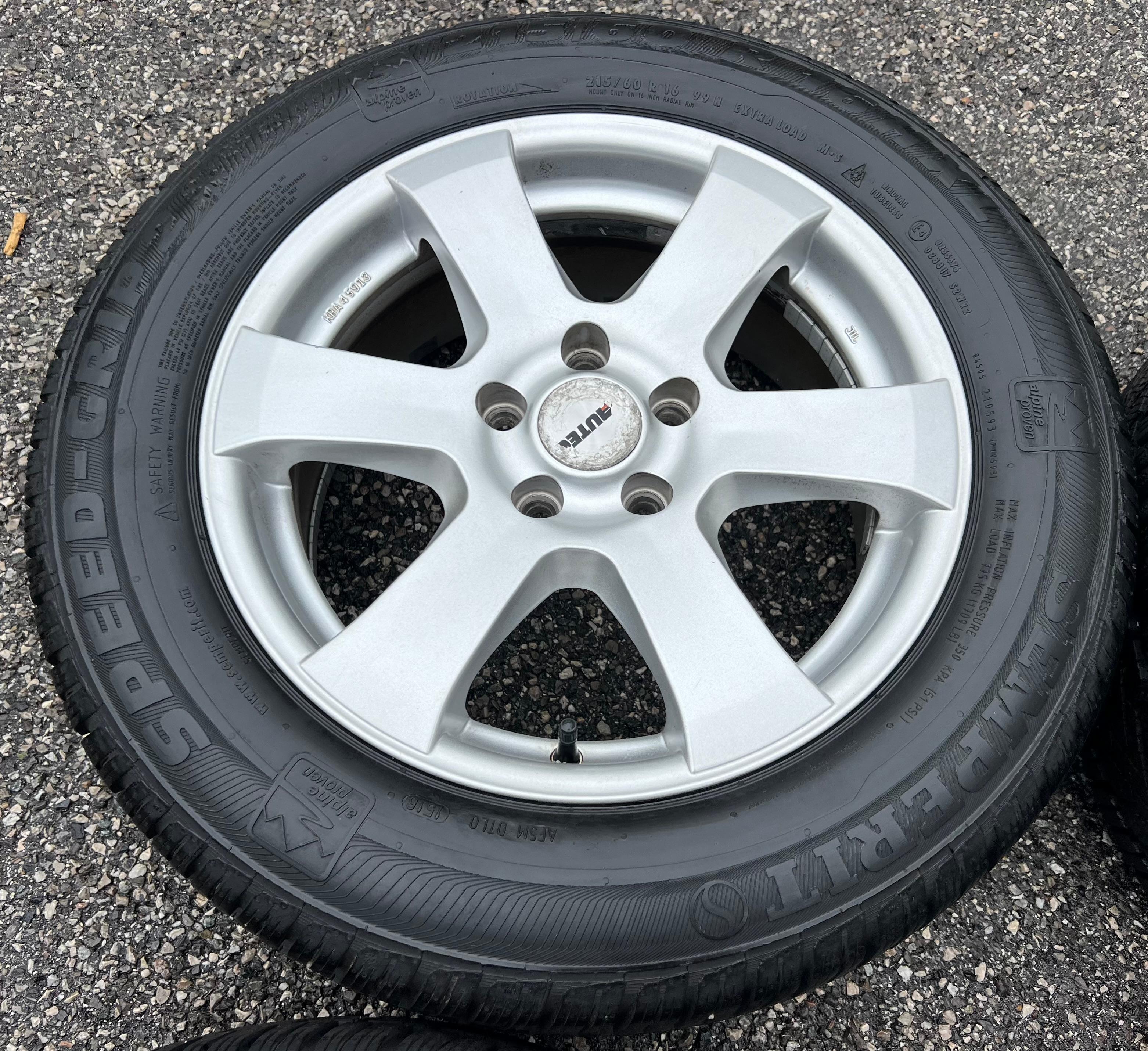 4 ALU 16" WINTERRÄDER PEUGEOT 508 607 215/60R16 99H SEMPERIT FREIHAUS
