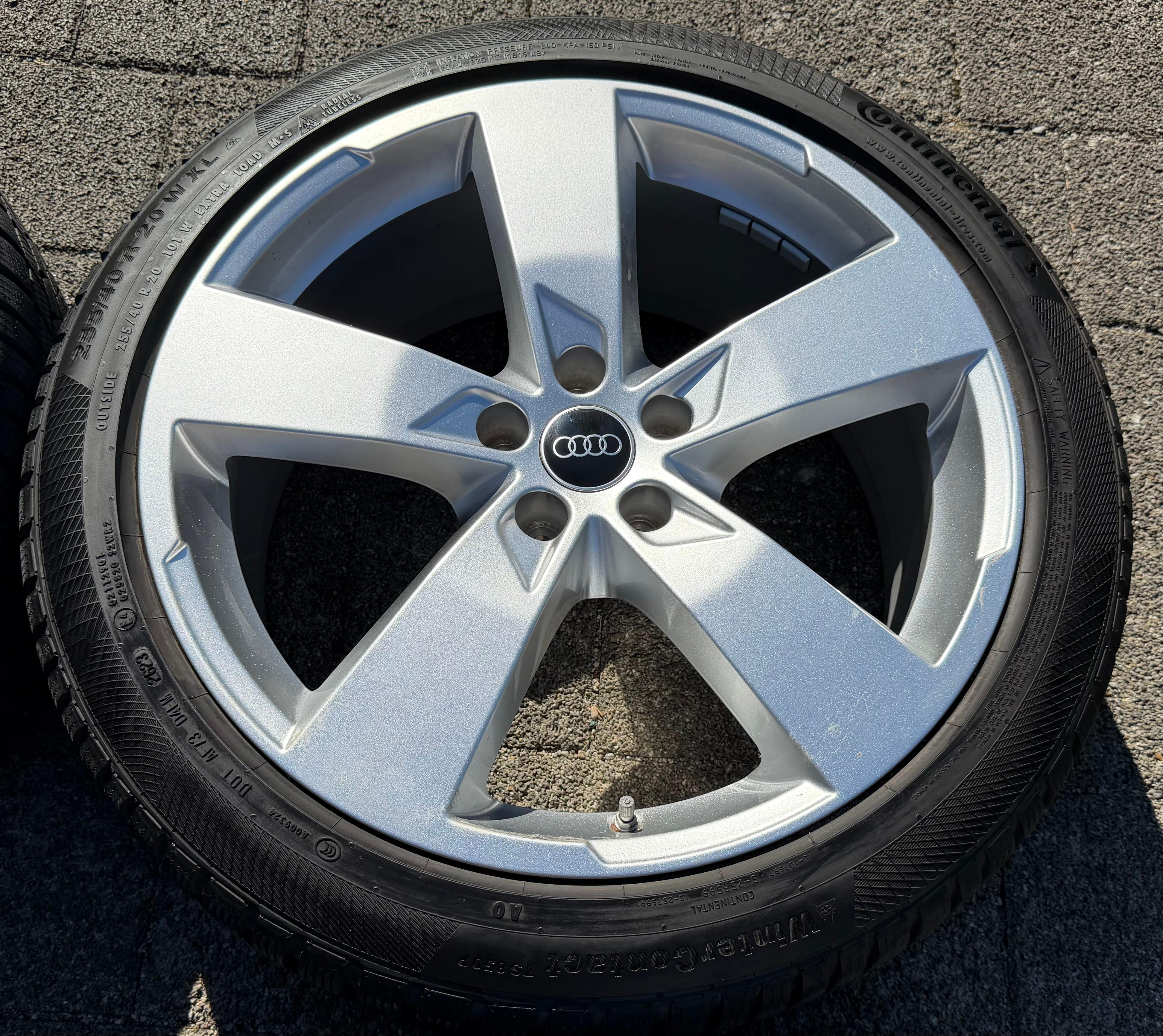 4 Original 20" Alu Winterräder Audi A6 S6 C8 F2 4K0601025K 2022 255/40R20 101W Continental