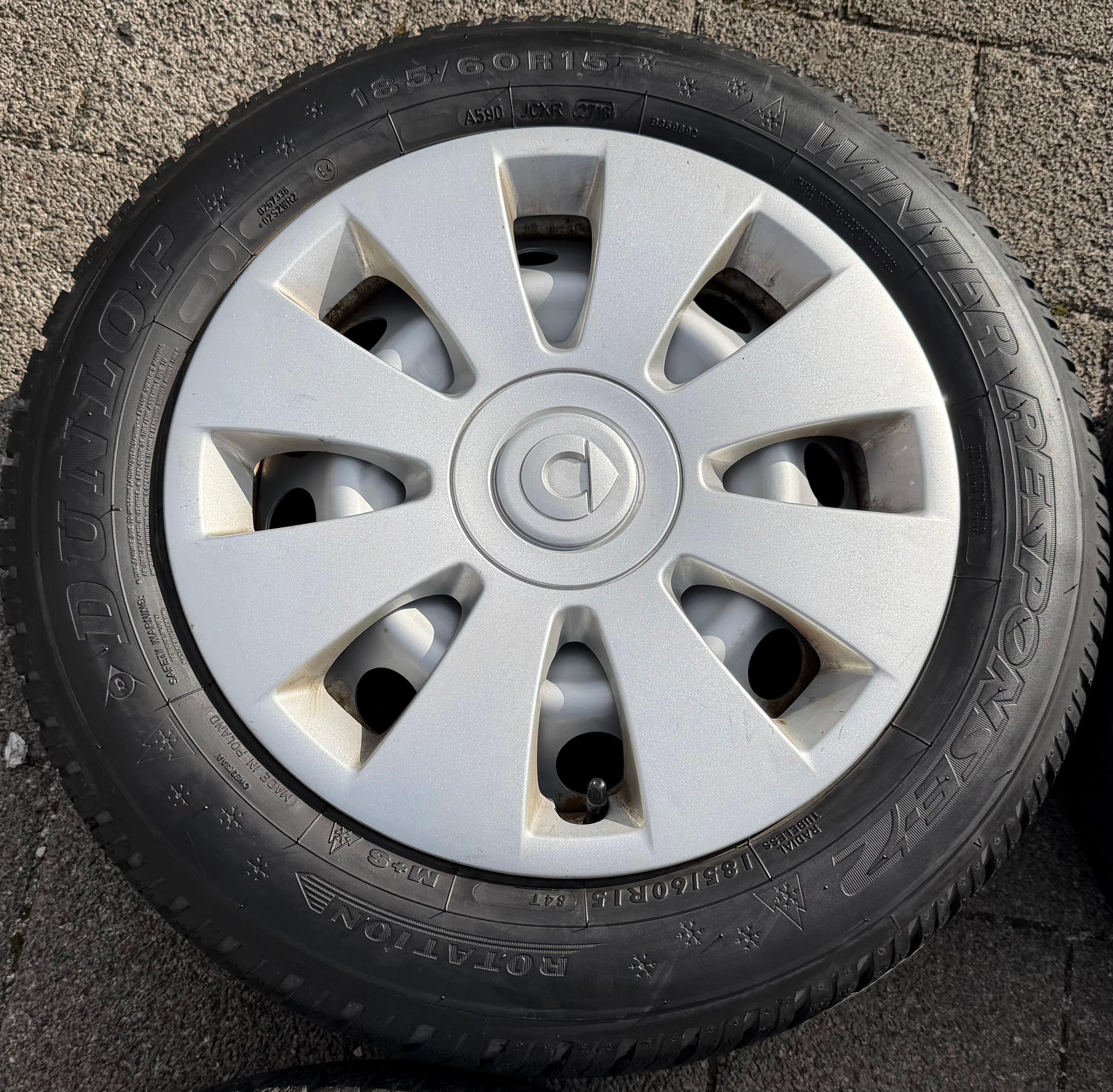 4 Original Winterräder Smart 453 165/65R15 81T 185/60R15 84T Dunlop RDKS