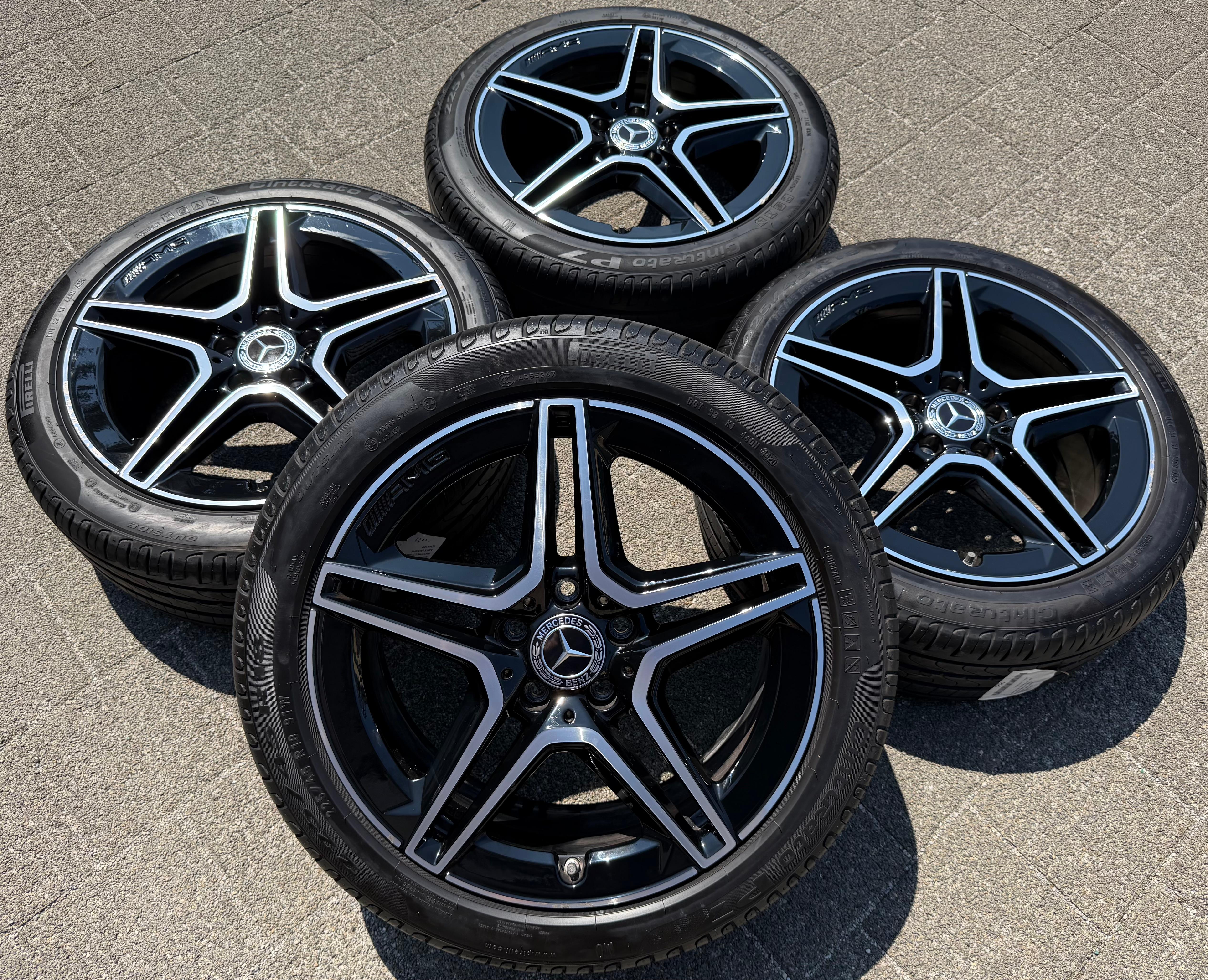 4 ORIGINAL 18" ALU SOMMERRÄDER AMG MERCEDES A-KLASSE W177 B-KLASSE W247 CLA W118 FREIHAUS
