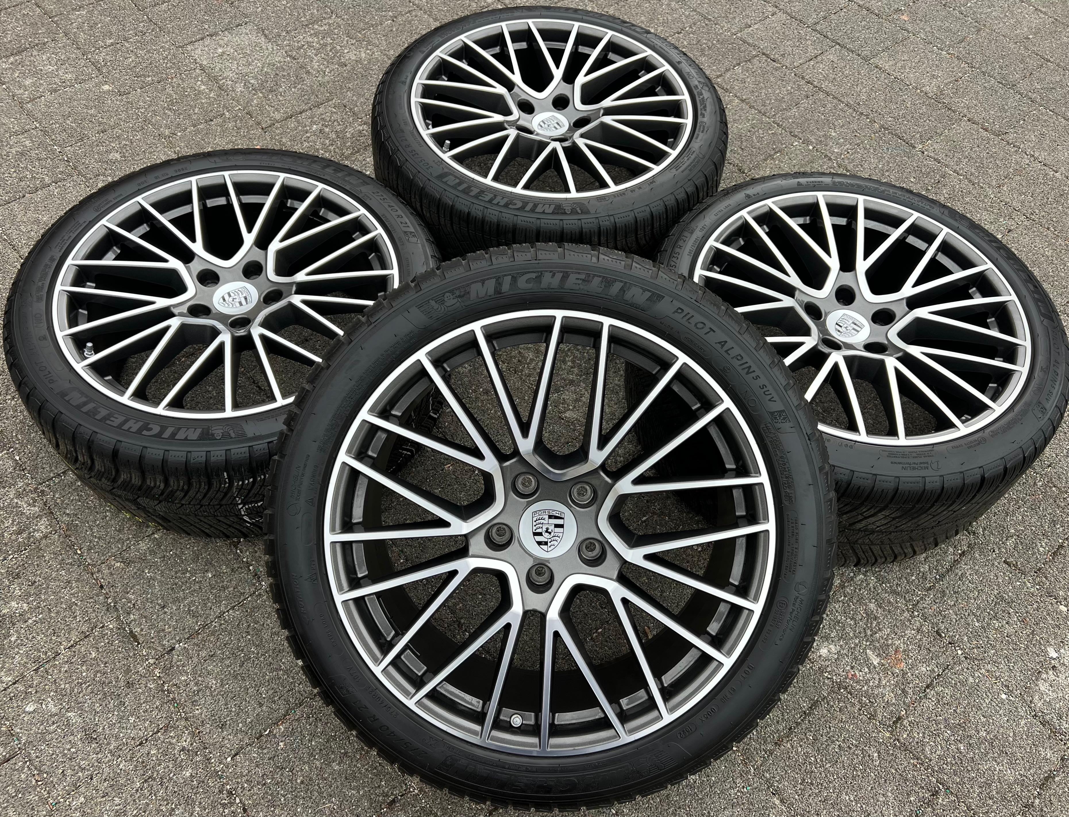 4 ORIGINAL 21" ALU WINTERRÄDER PORSCHE CAYENNE 9YA MICHELIN RDKS FREIHAUS