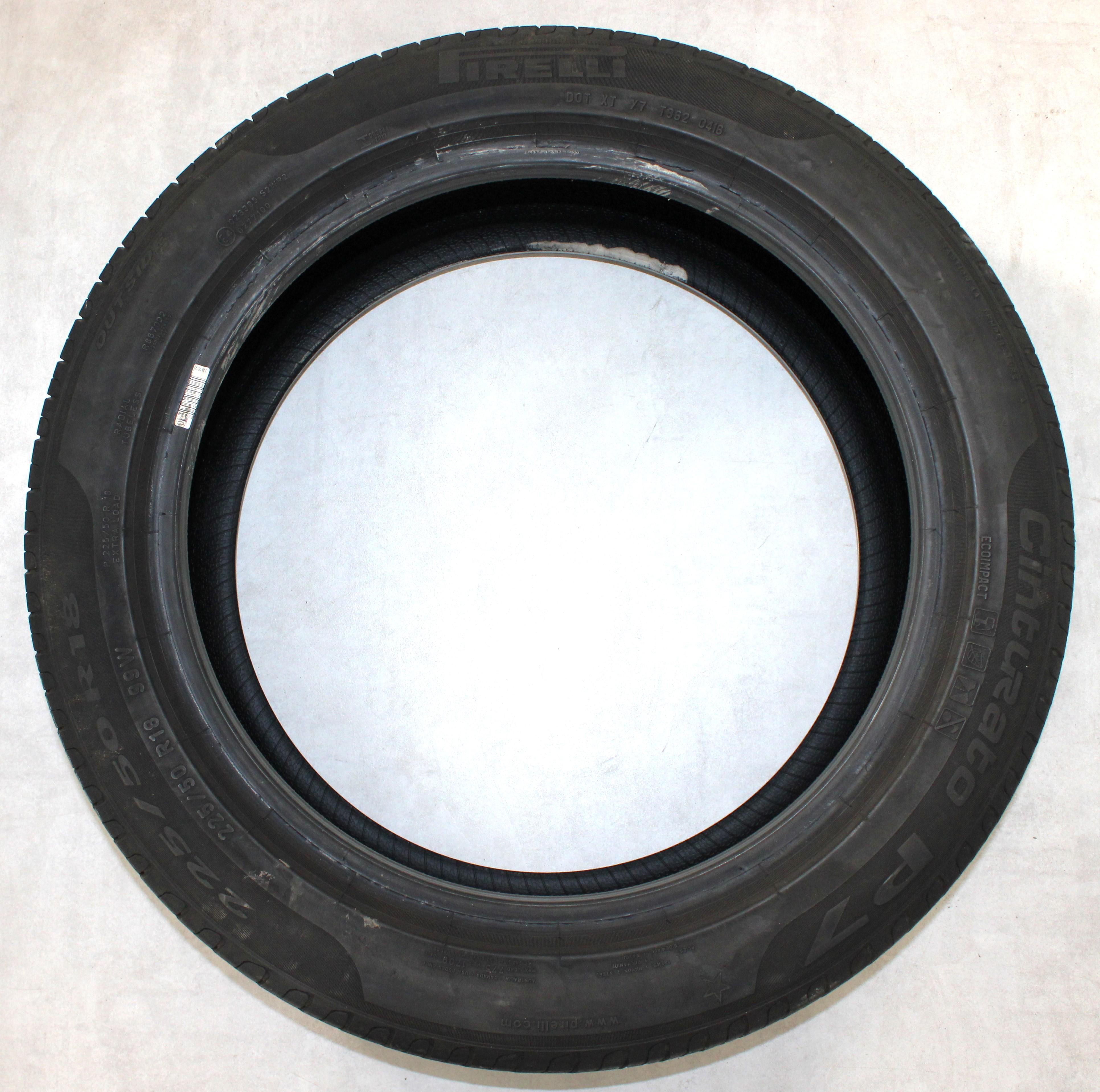 4 x 225/50R18 99W Sommerreifen Pirelli Cinturato P7 2x5,5-6mm/2x6,5-7mm 2016 *