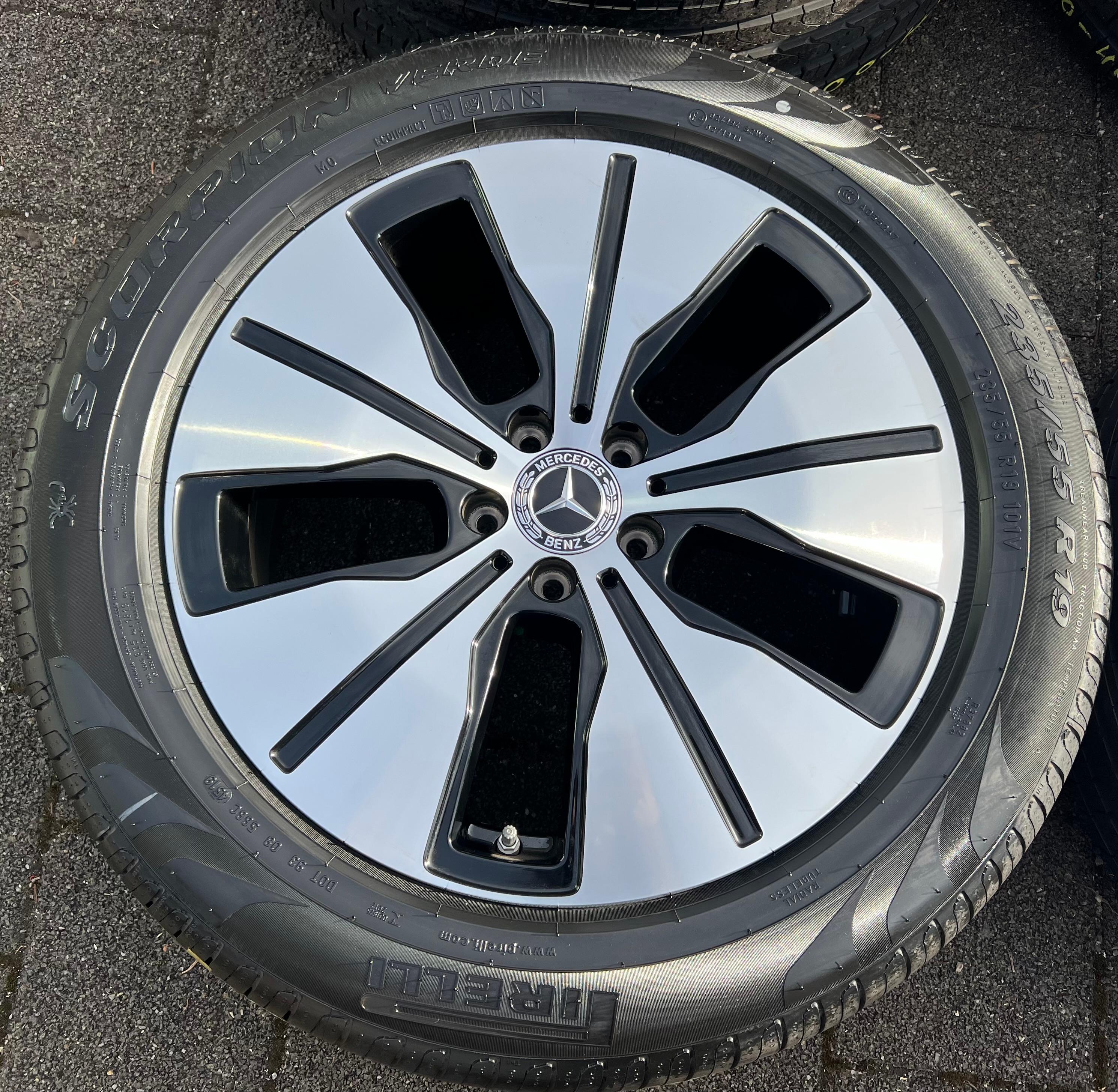 4 ROUES D'ÉTÉ ORIGINALES 19" EN ALUMINIUM MERCEDES EQC N293 235/55R19 101V 255/50R19 103V FRANCO DOMICILE