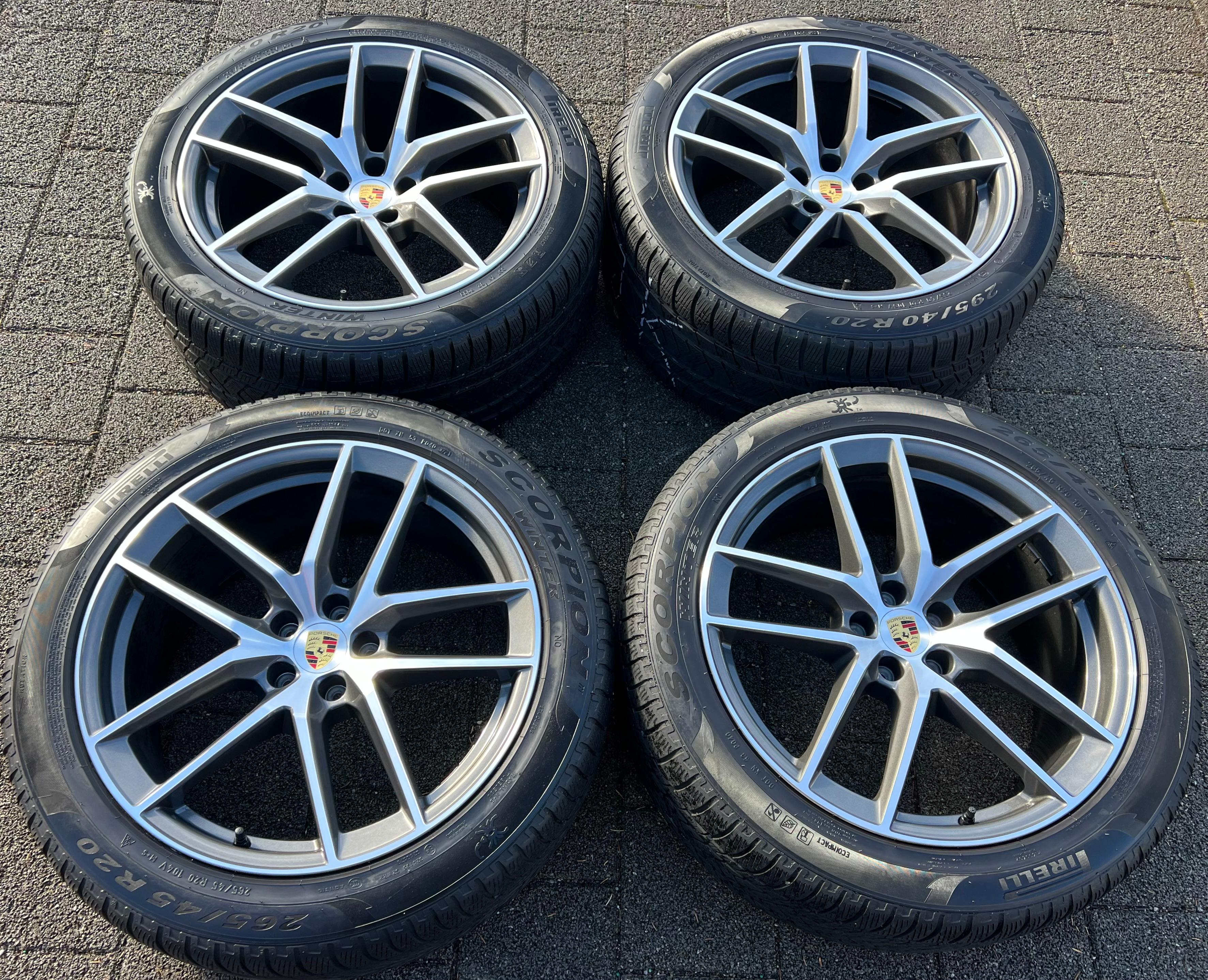 4 ORIGINAL 20" ALU WINTERRÄDER PORSCHE MACAN 265/45R20 104V 295/40R20 106V RDKS