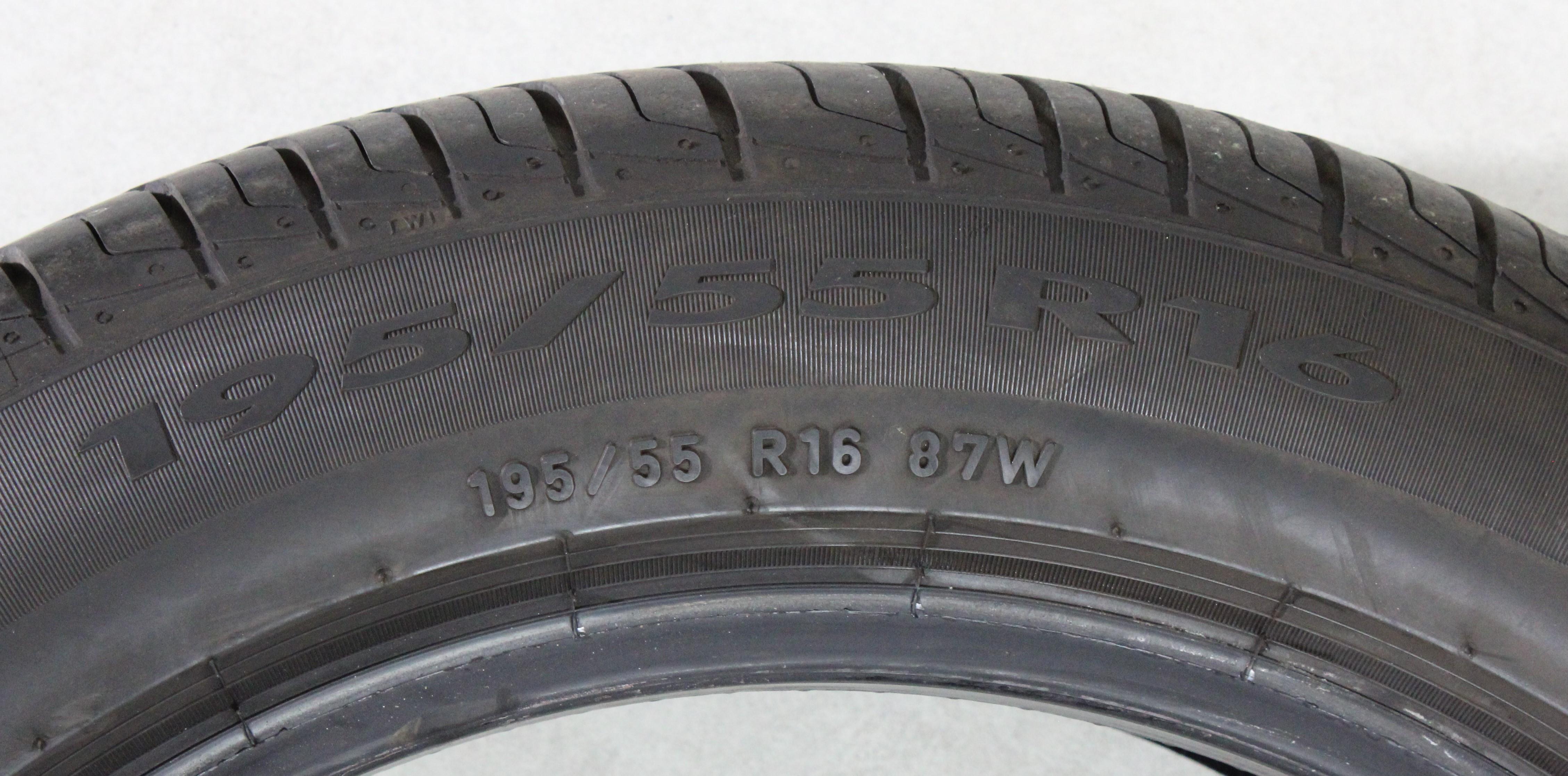 2 x 195/55R16 87W Sommerreifen Pirelli Cinturato P1* Runflat 6,5mm 2016/2019