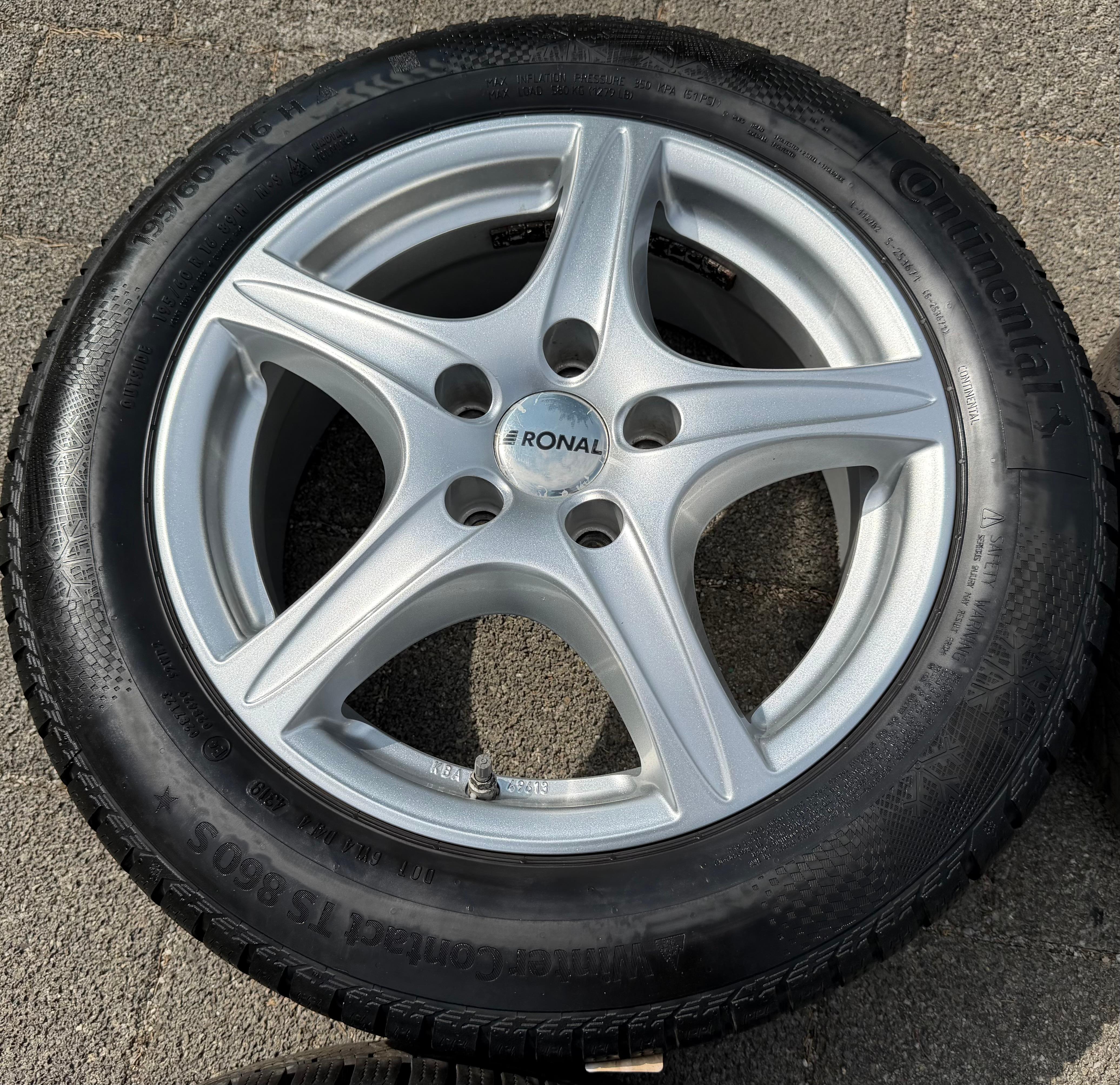 4 Alu Winterräder BMW 1ER Reihe F40 2ER Grand Coupe F44 195/60R16 89H RDKS Continental