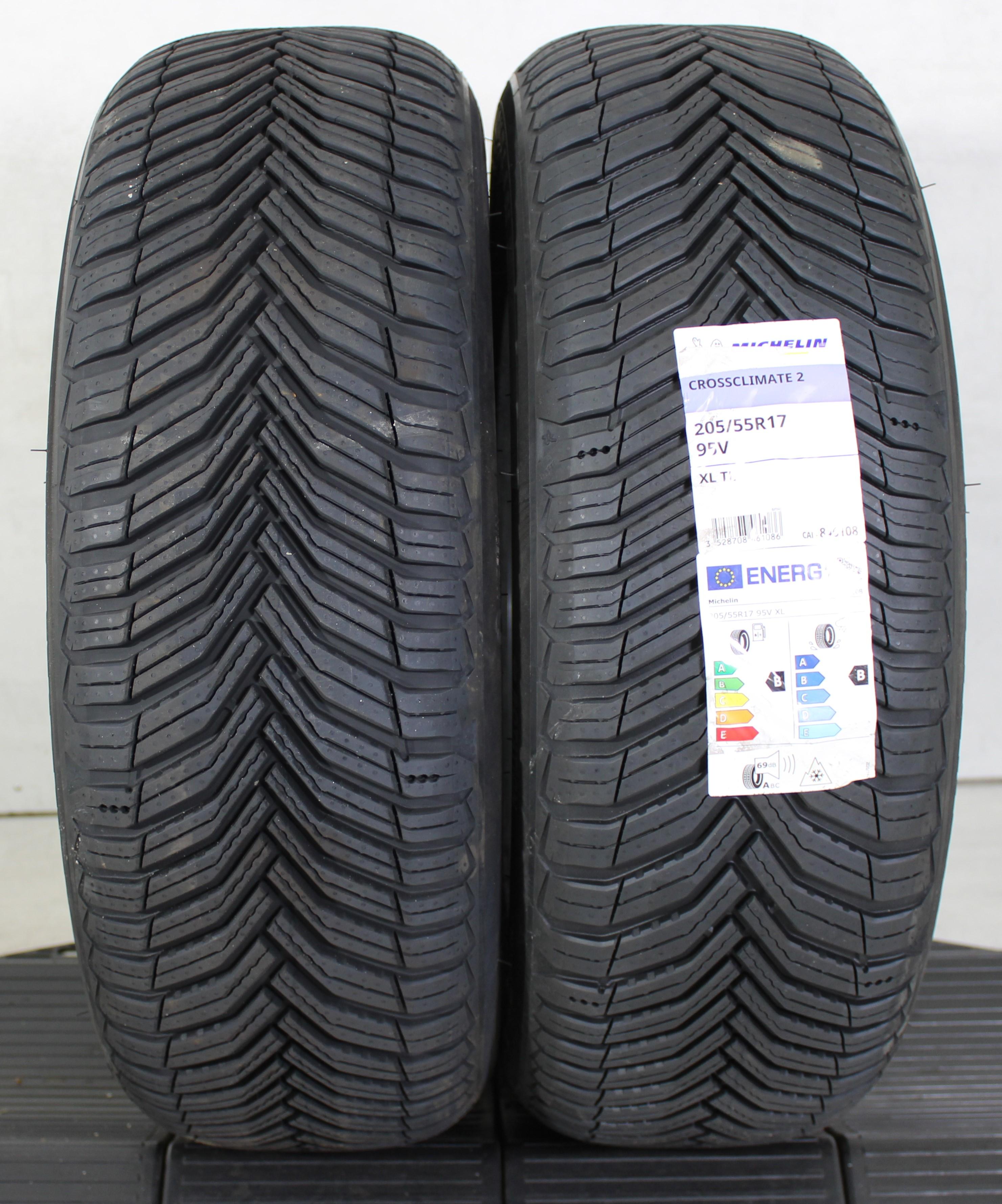 2 x 205/55R17 95V Pneus toutes saisons Michelin Cross Climate 2 2024 XL