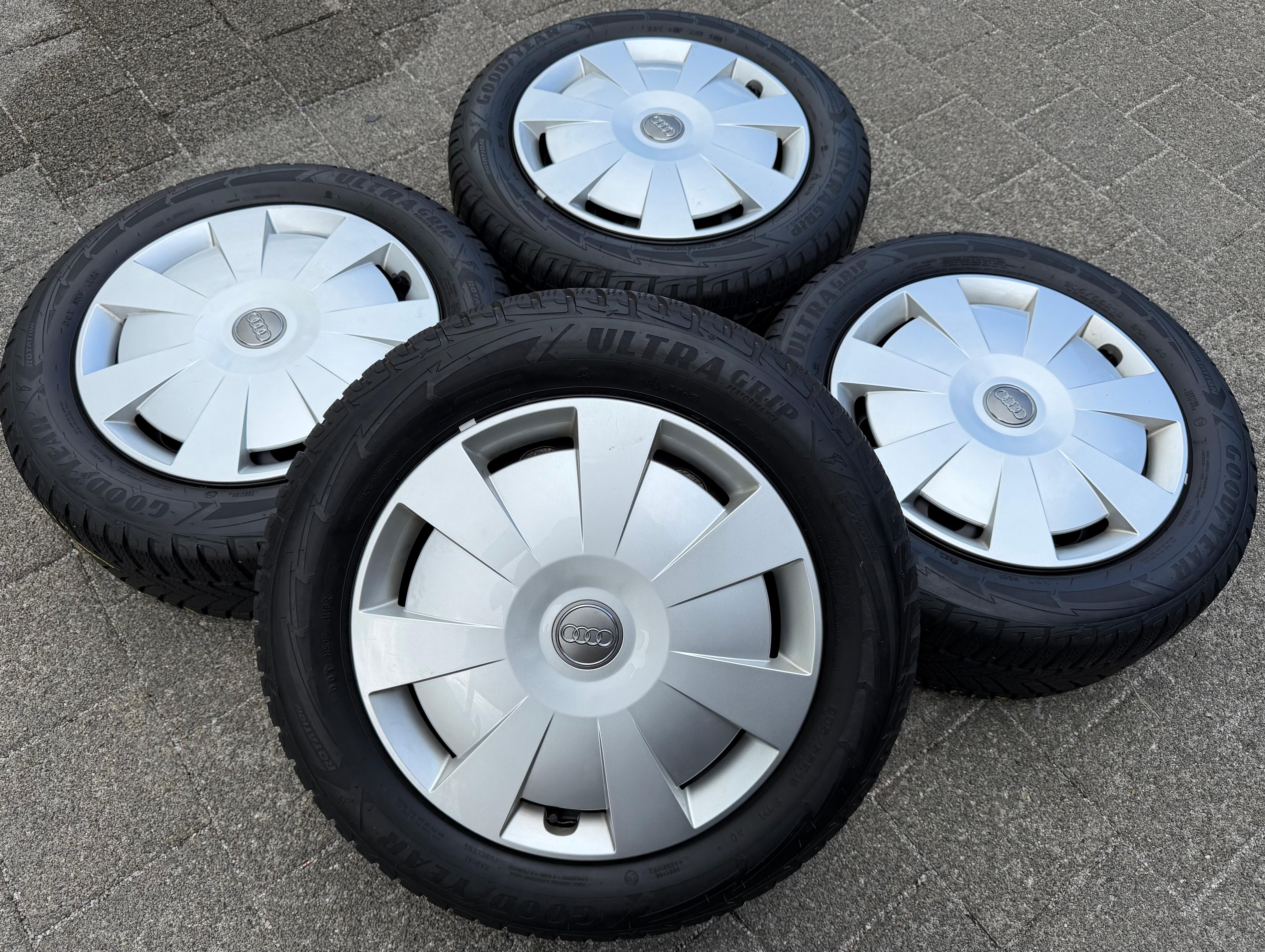 4 Winterräder Audi A3 8V Sportback Cabrio  205/55R16 91H Goodyear 8V0601027A
