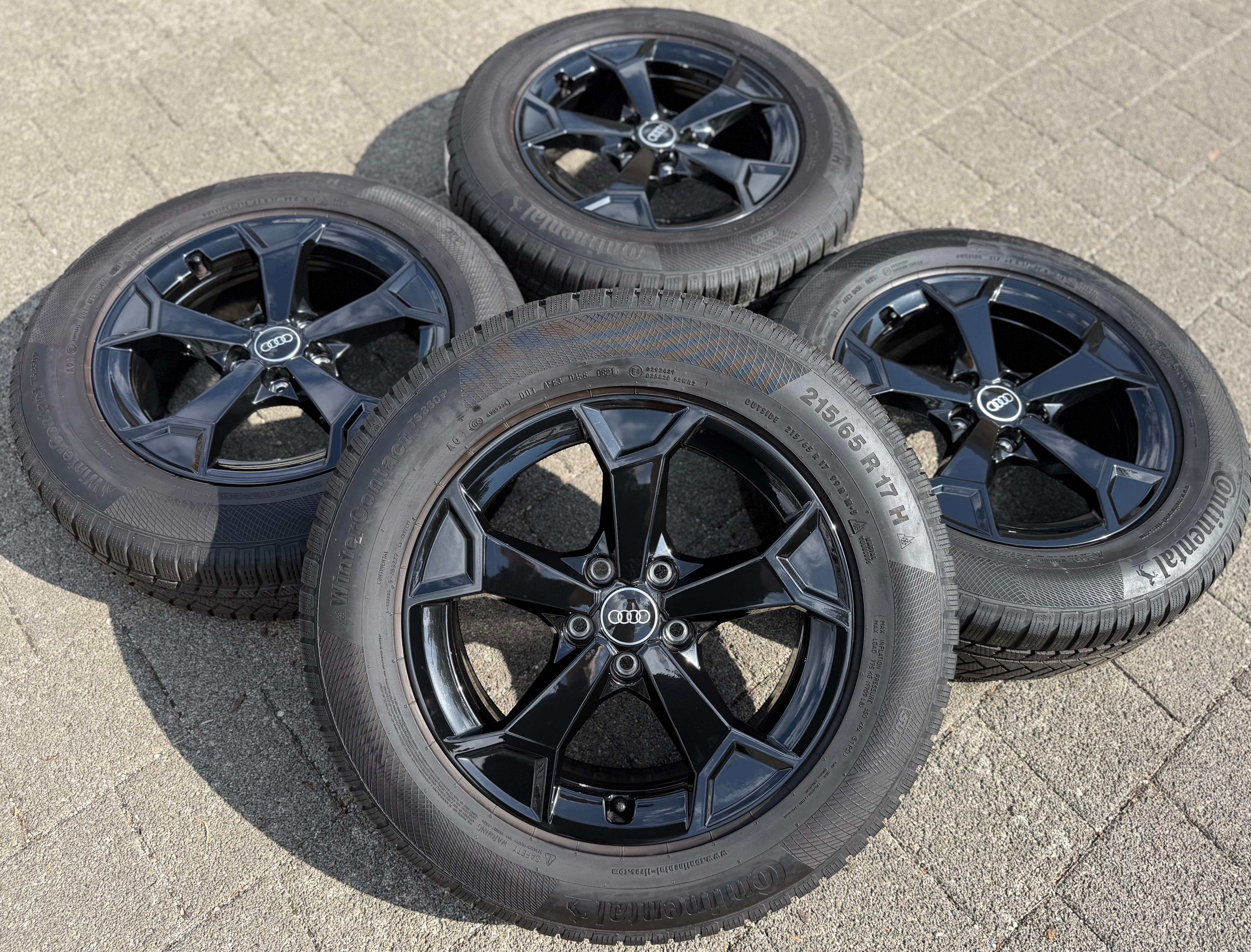 4 Original 17" Alu Sommerräder Audi Q3 F3 F3N 215/65R17 103H 83A601025AL Schwarz