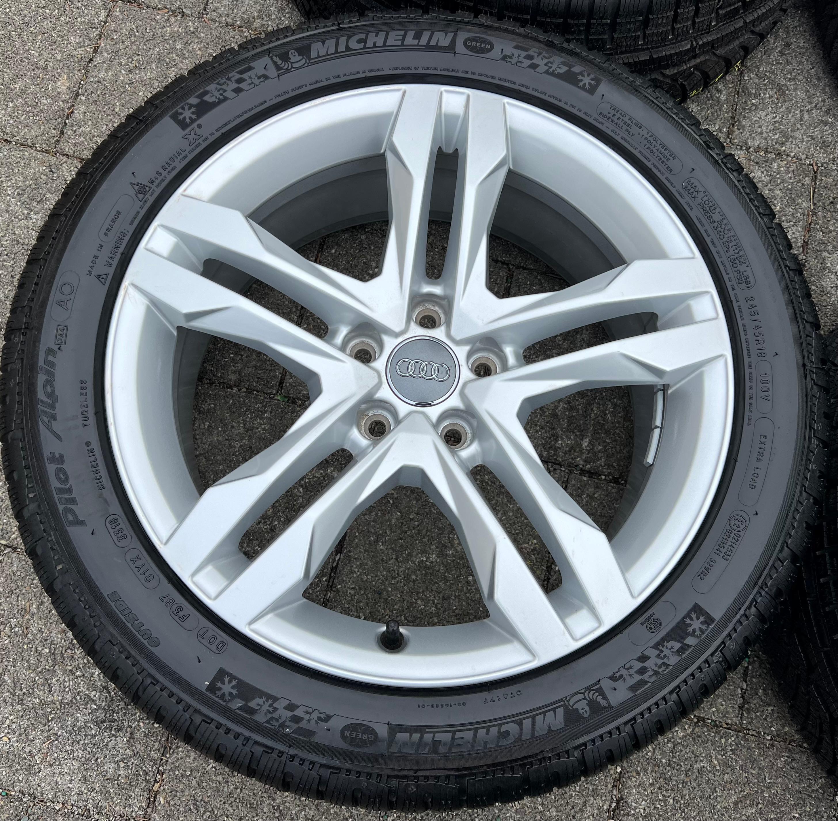 4 ORIGINAL 18" ALU WINTERRÄDER AUDI A4 ALLROAD 8W B9 8W9601025B 245/45R18 100V