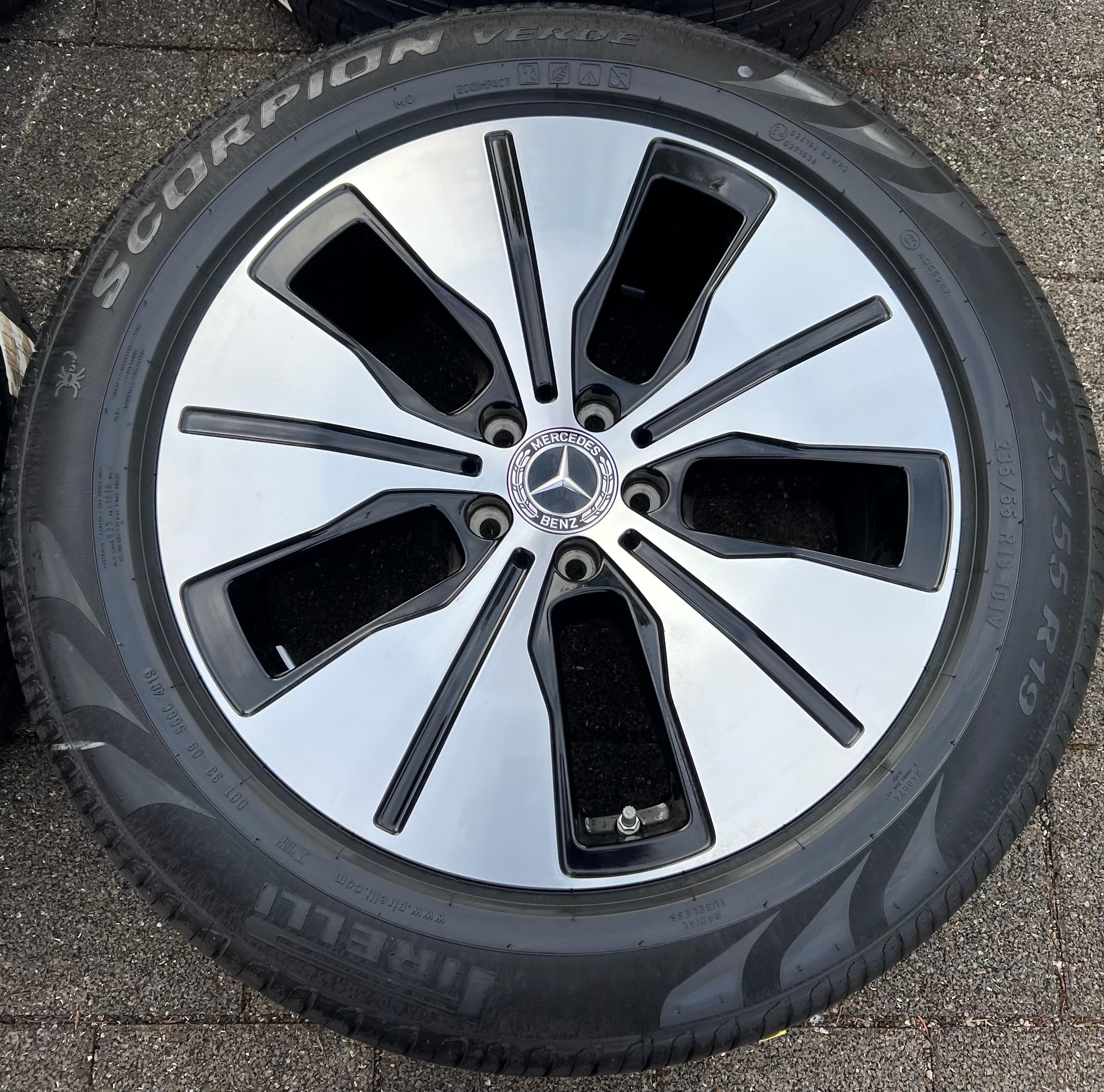 4 ROUES D'ÉTÉ ORIGINALES 19" EN ALUMINIUM MERCEDES EQC N293 235/55R19 101V A2934011200 NEUVES