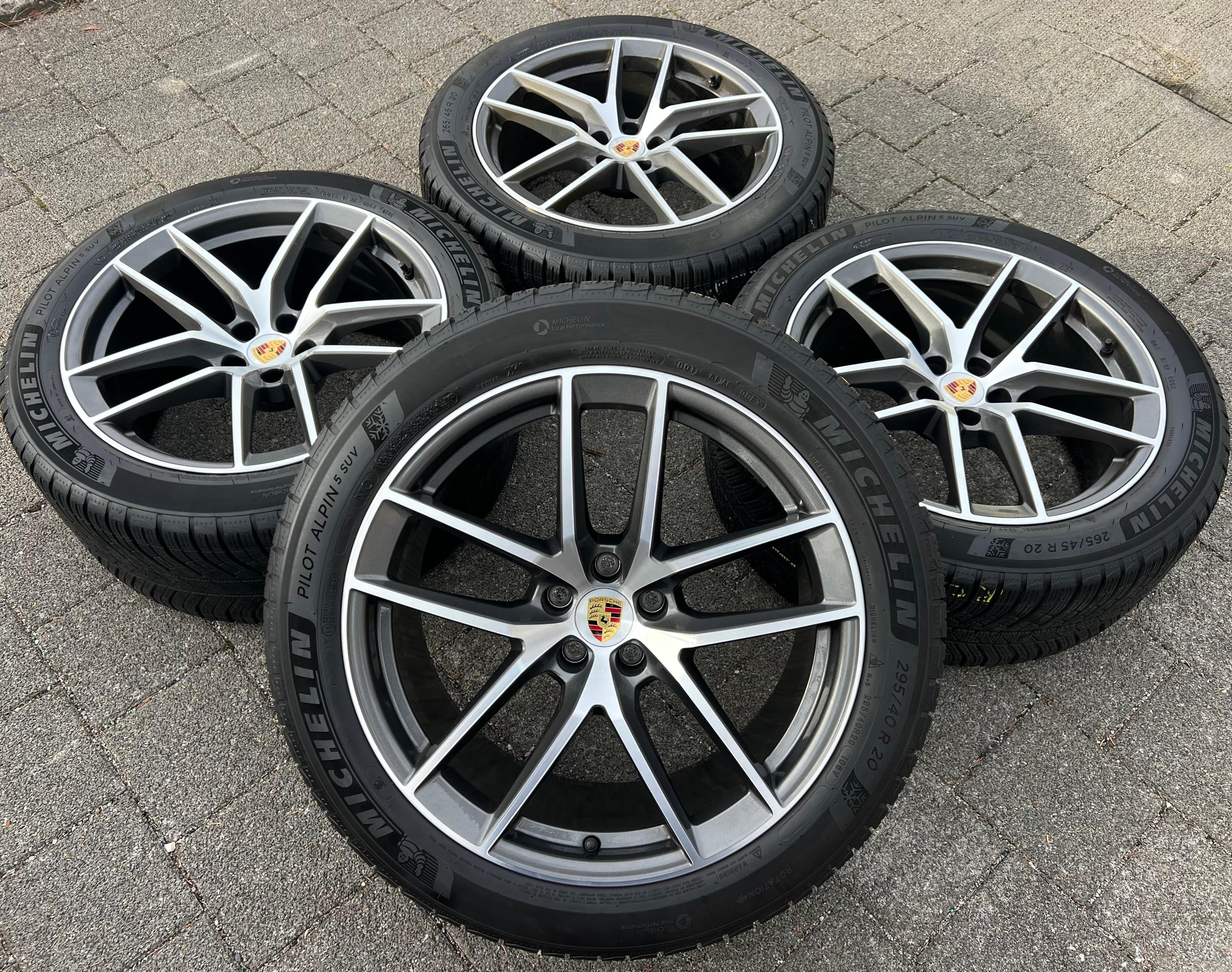 4 ORIGINAL 20" ALU WINTERRÄDER PORSCHE MACAN 265/45R20 104V 295/40R20 106V RDKS