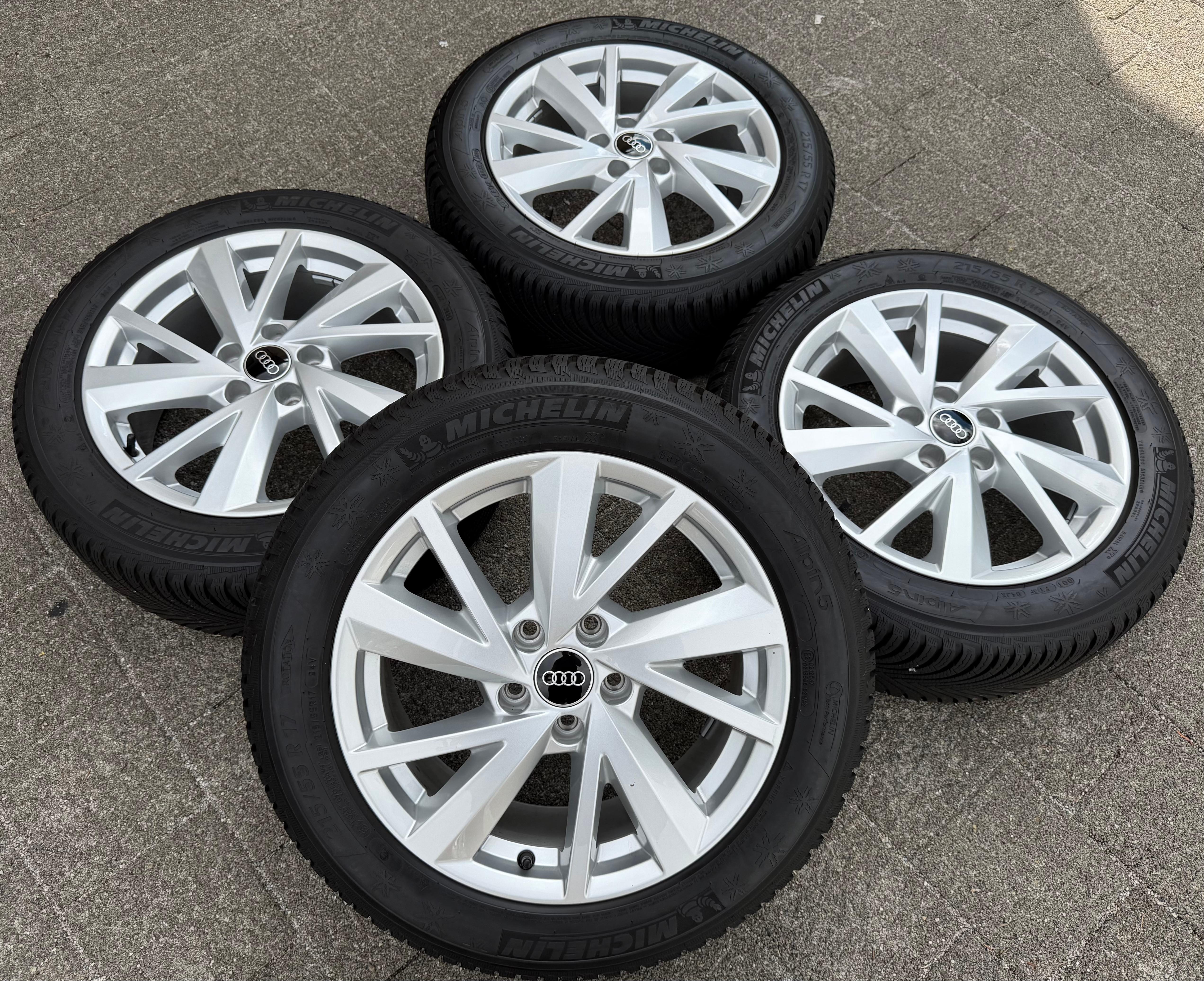 4 Original 17" Alu Winterräder Audi Q2 215/55R17 94V Michelin 8MM