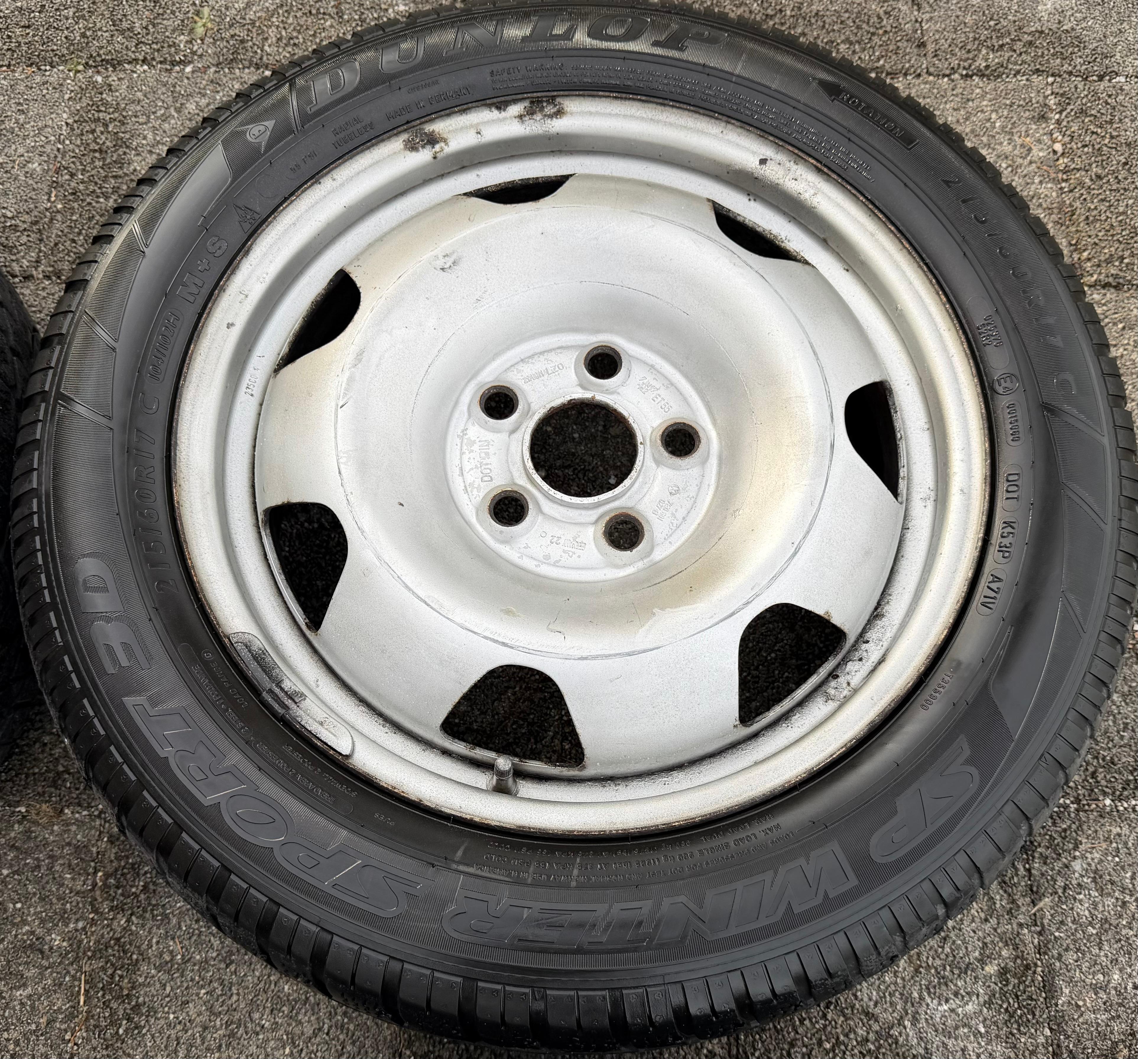 4 cerchi in acciaio da 17" per VW Bus Transporter T5 T6 7x17 ET55 5x120 argento