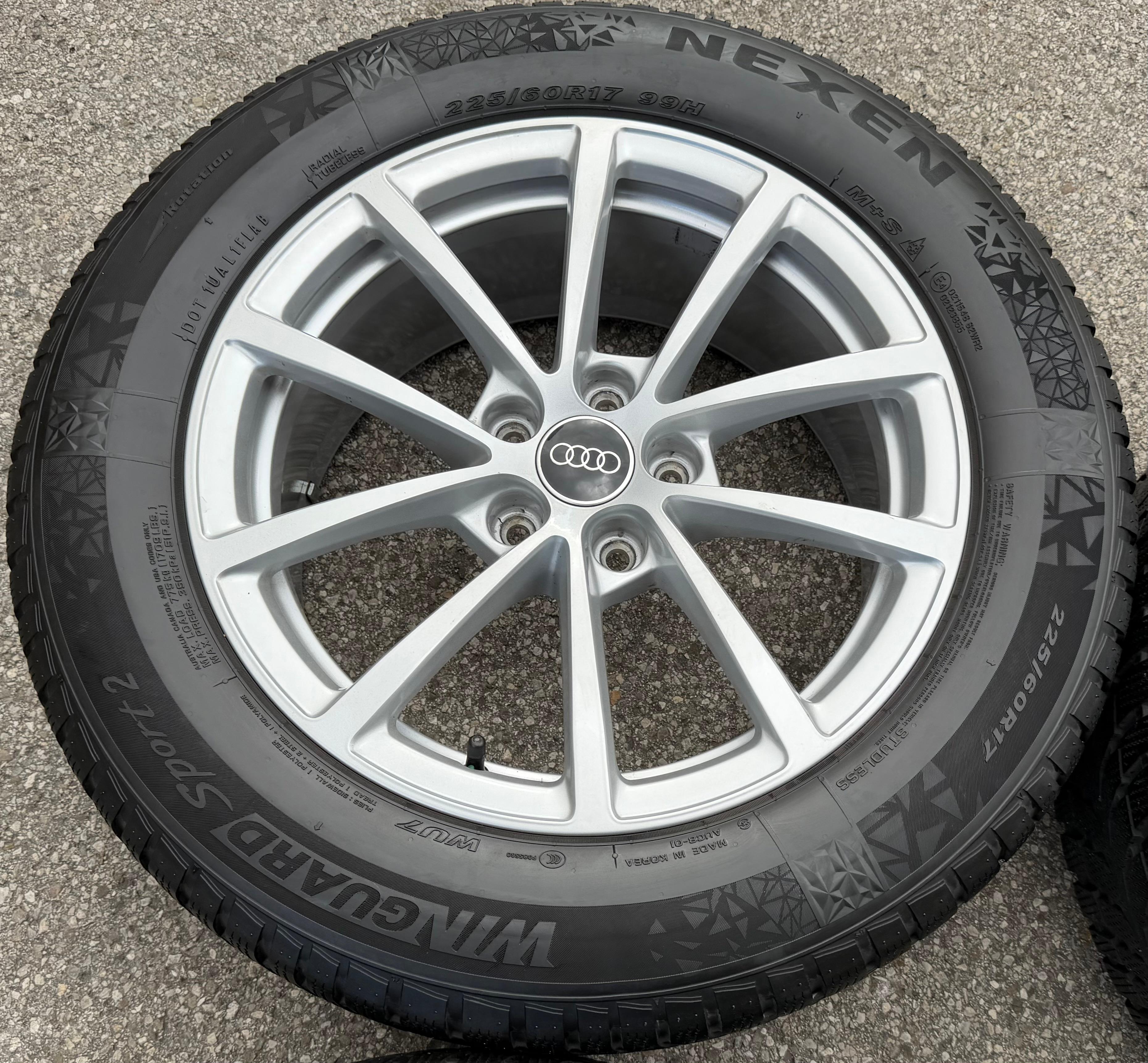 4 ruedas de invierno de aleación originales de 17" para Audi A6 4K C8 F2 225/60R17 99H 4K0601025 Nexen