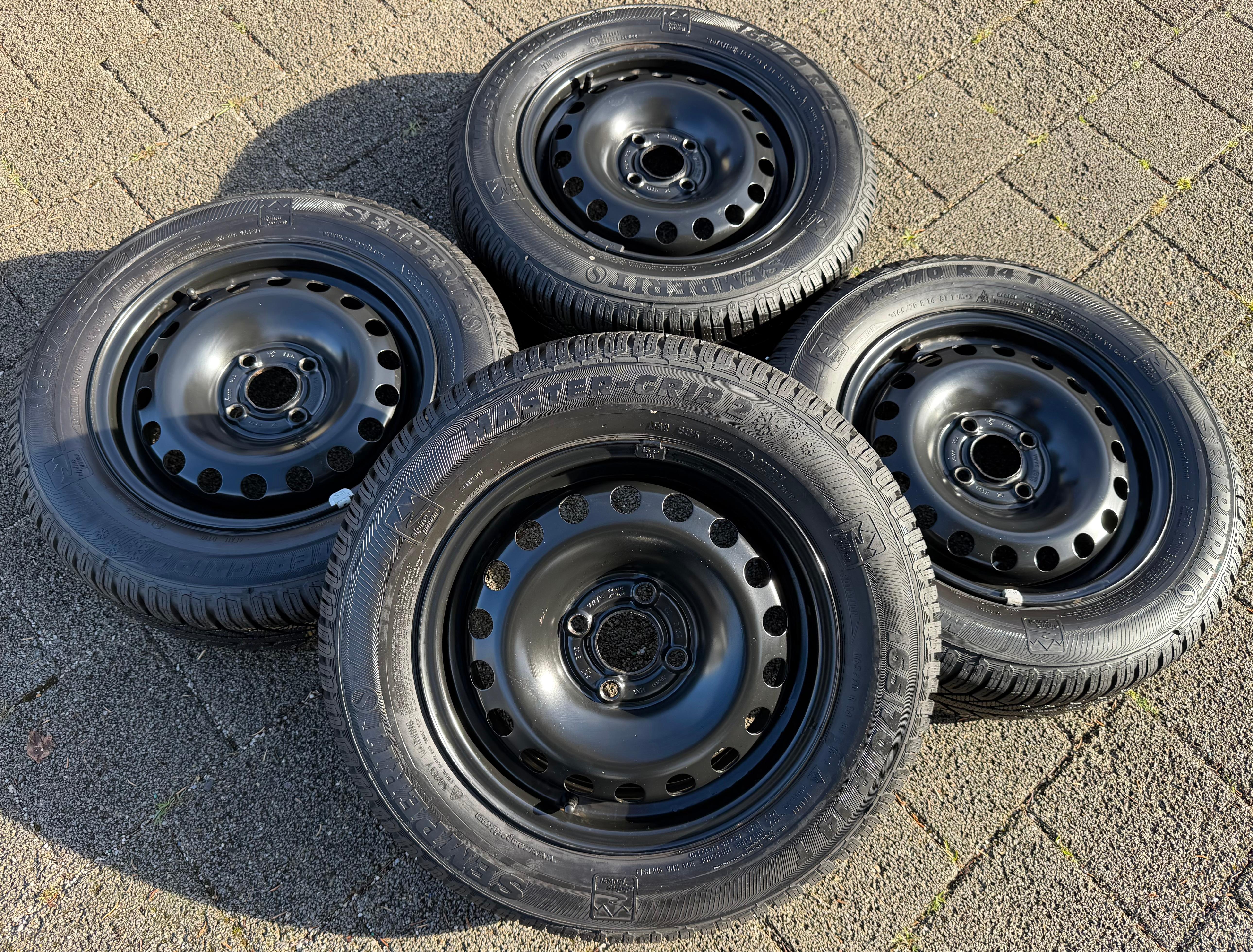 4 Winterräder VW UP UP! SEAT MII Skoda Citigo 165/70R14 81T Semperit 1S0601027