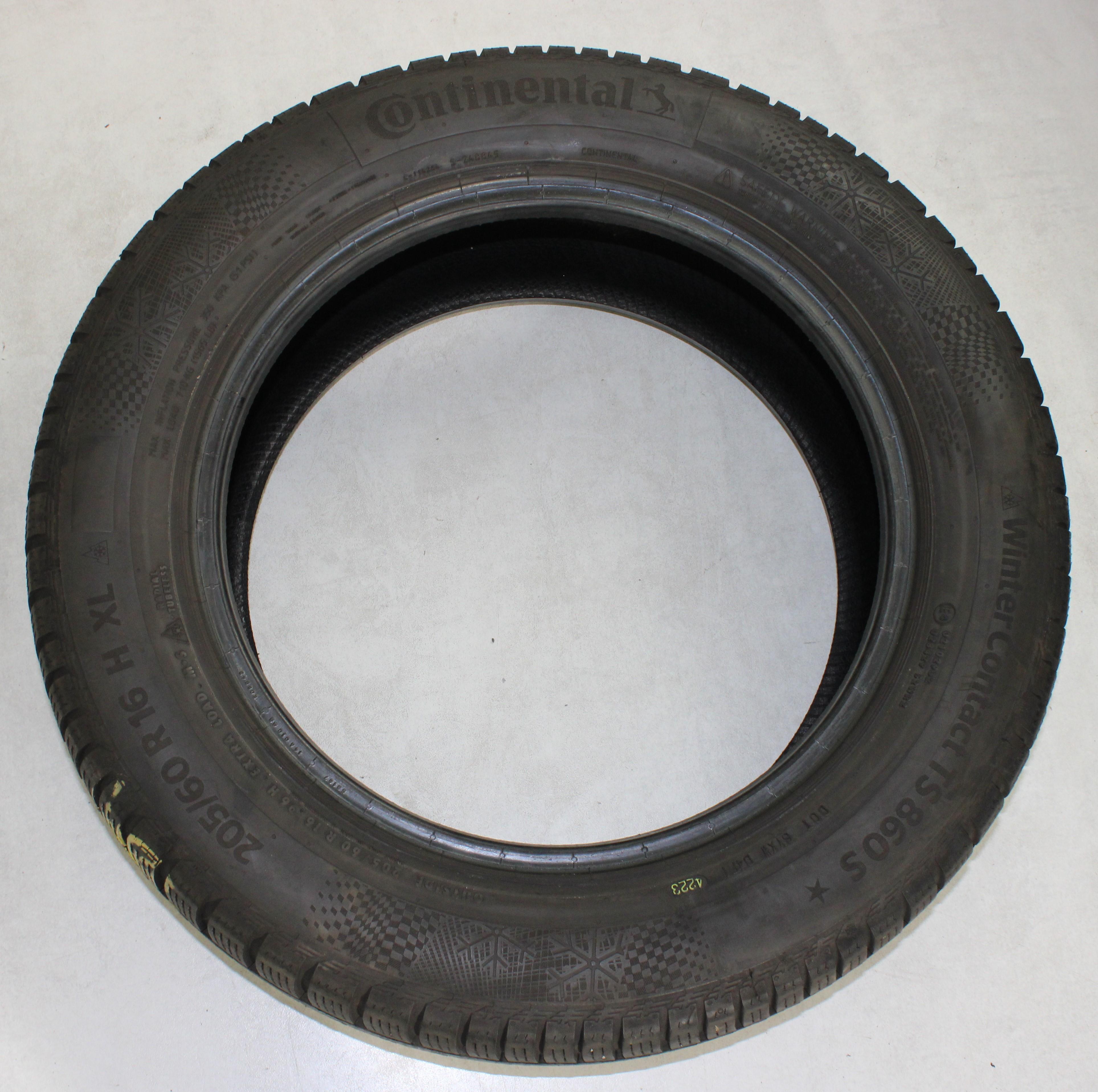 1 x 205/60R16 96H Winterreifen Continental Winter Contact TS860S* 6-6,5mm 2023 XL