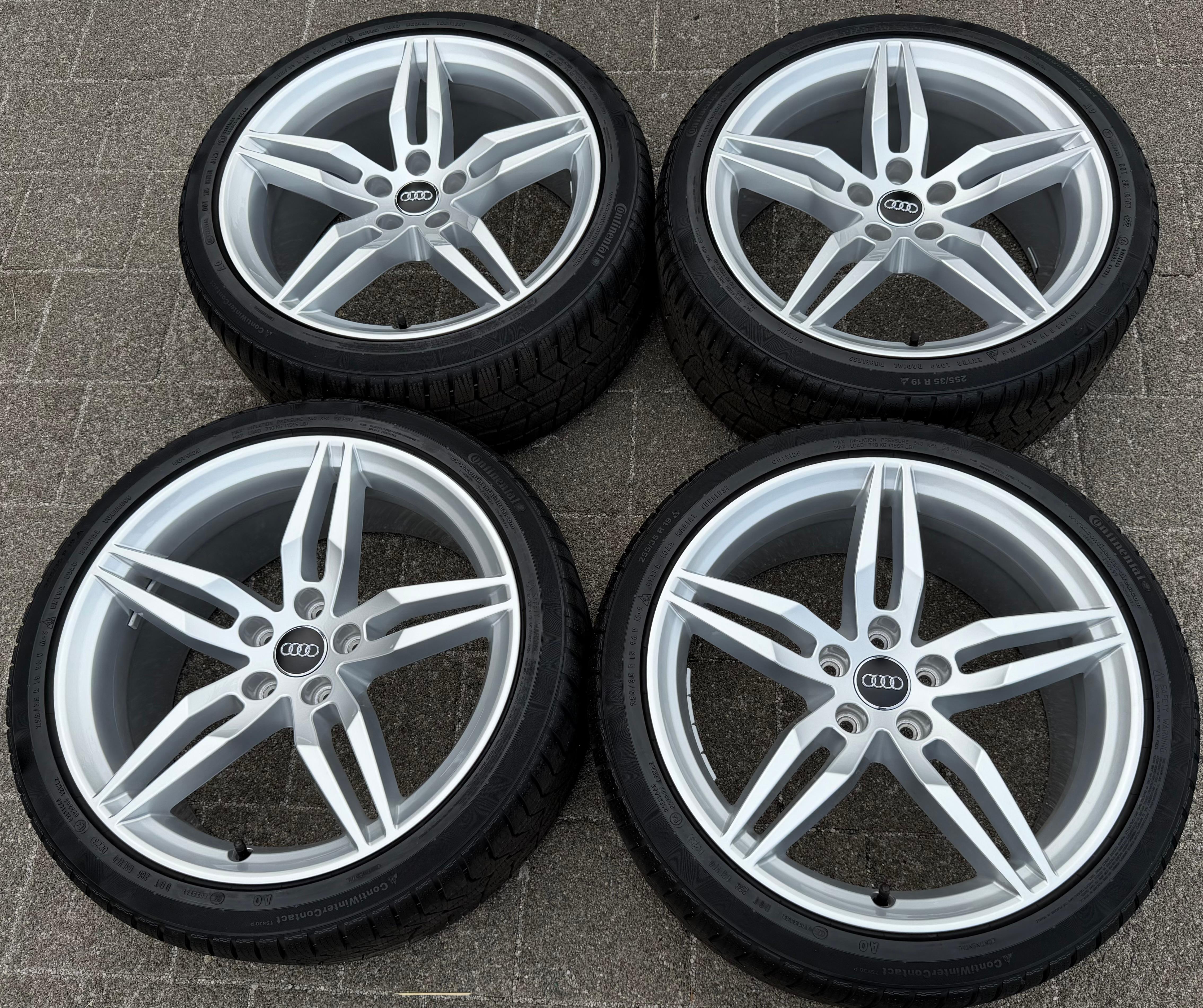 4 Original 19" Alu Winterräder Audi A5 S5 8W F5 8W0601025AM 255/35R19 96V Continental