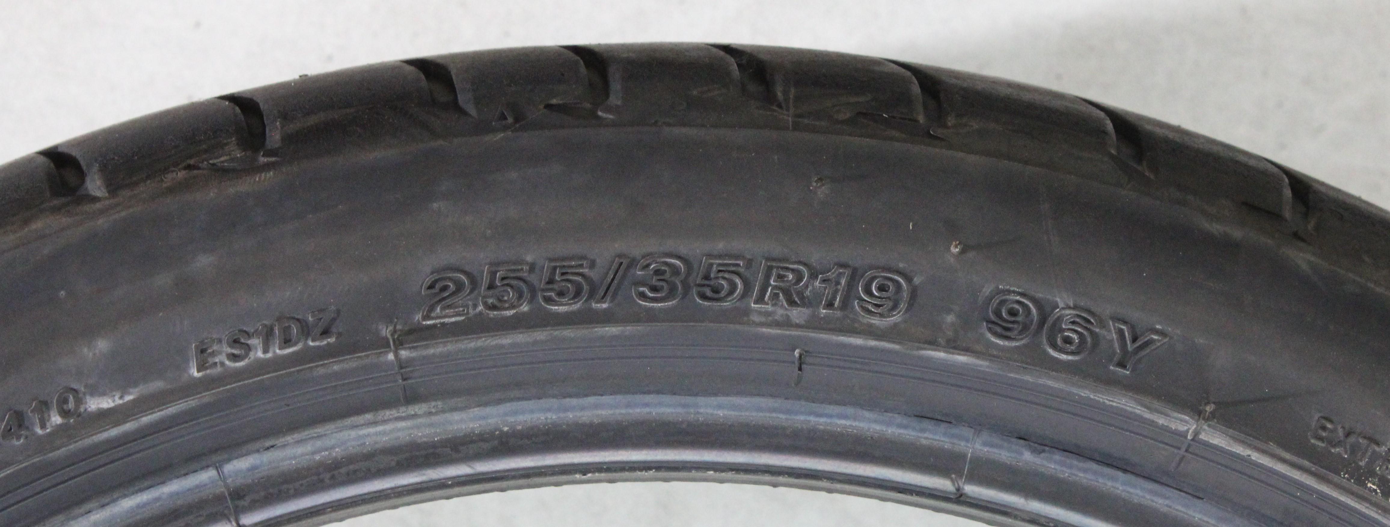 4 x 255/35R19 96Y Sommerreifen Bridgestone Potenza S001 2x4,5-5mm/2x6-6,5mm 2021 XL