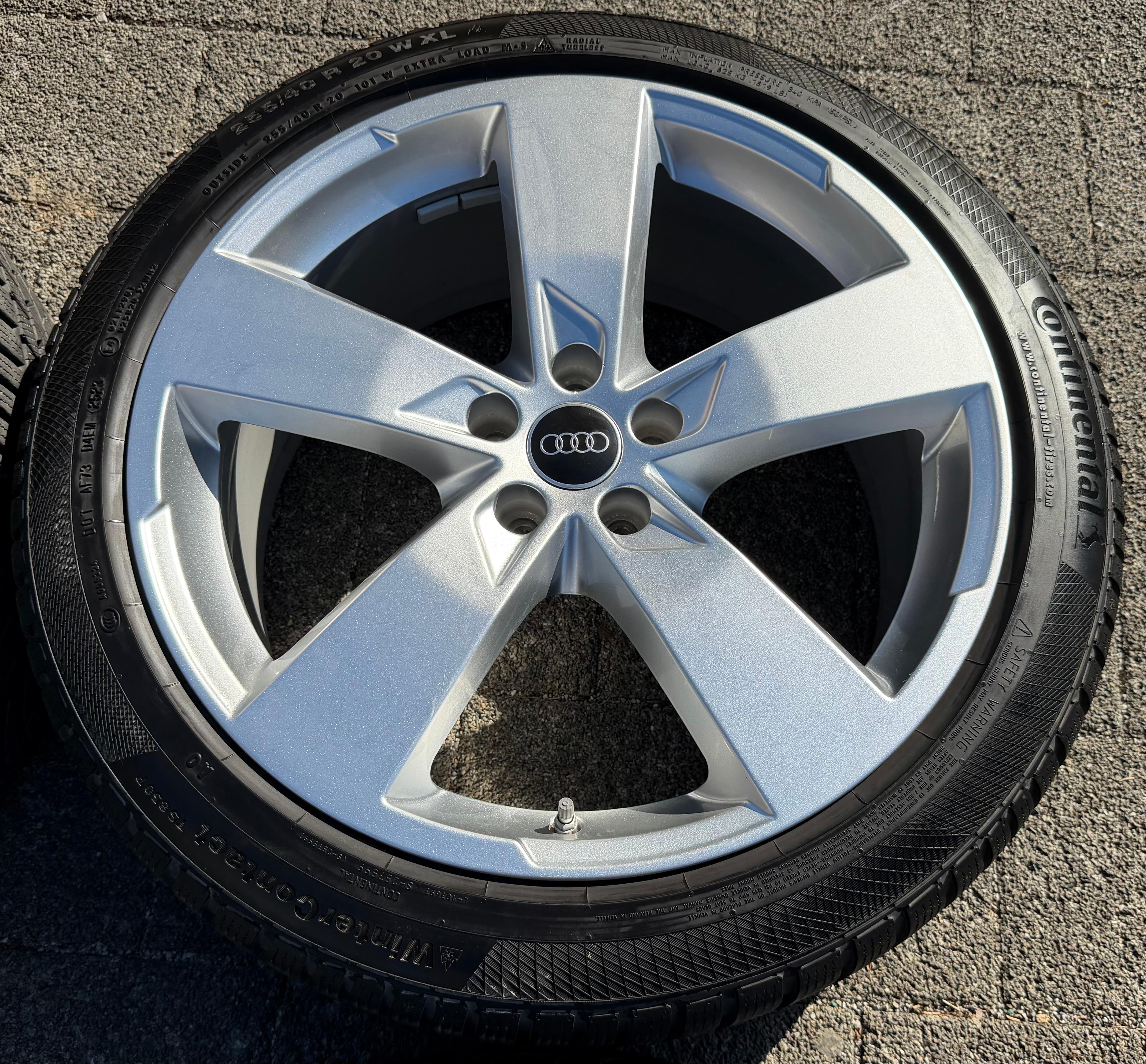 4 Original 20" Alu Winterräder Audi A6 S6 C8 4K0601025K 255/40R20 101W Continental RDKS