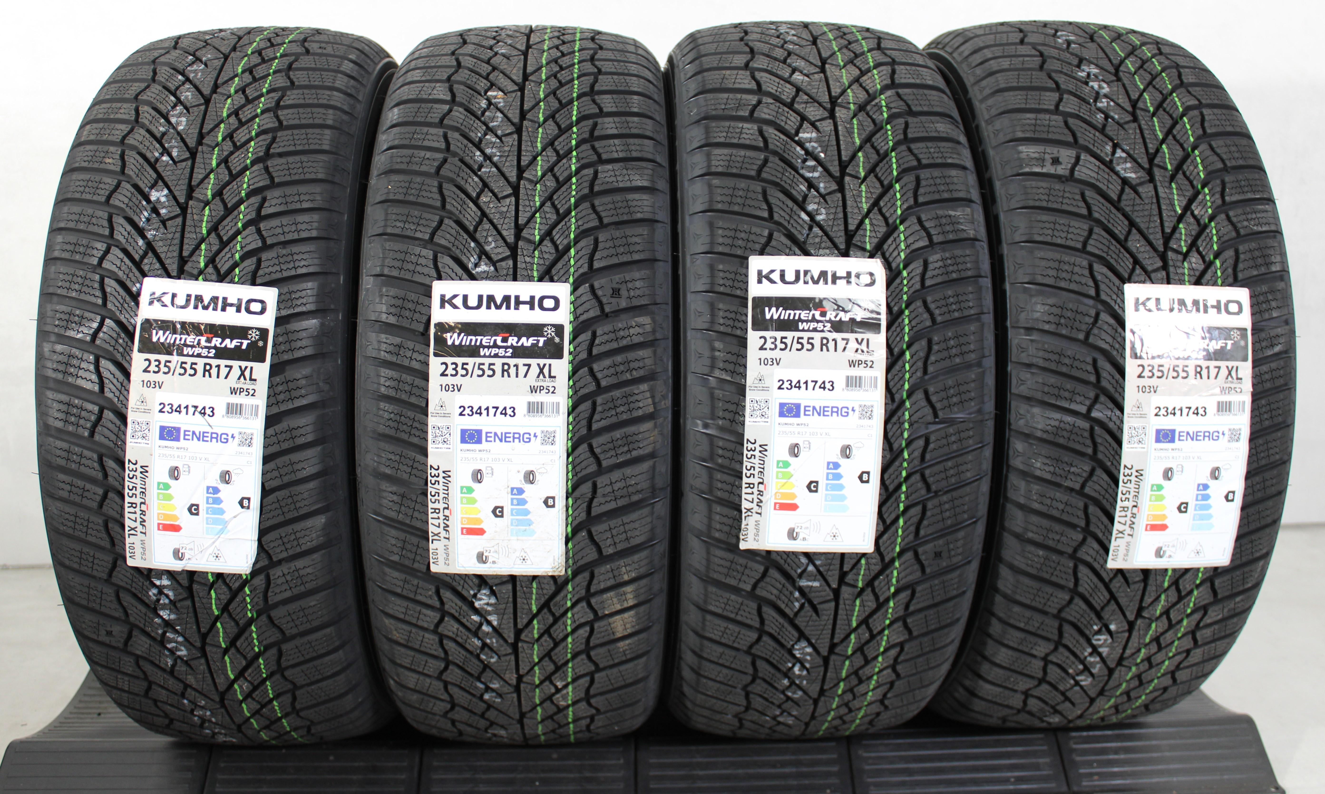 4 x 235/55R17 103V Winterreifen Kumho Wintercraft WP52 2024