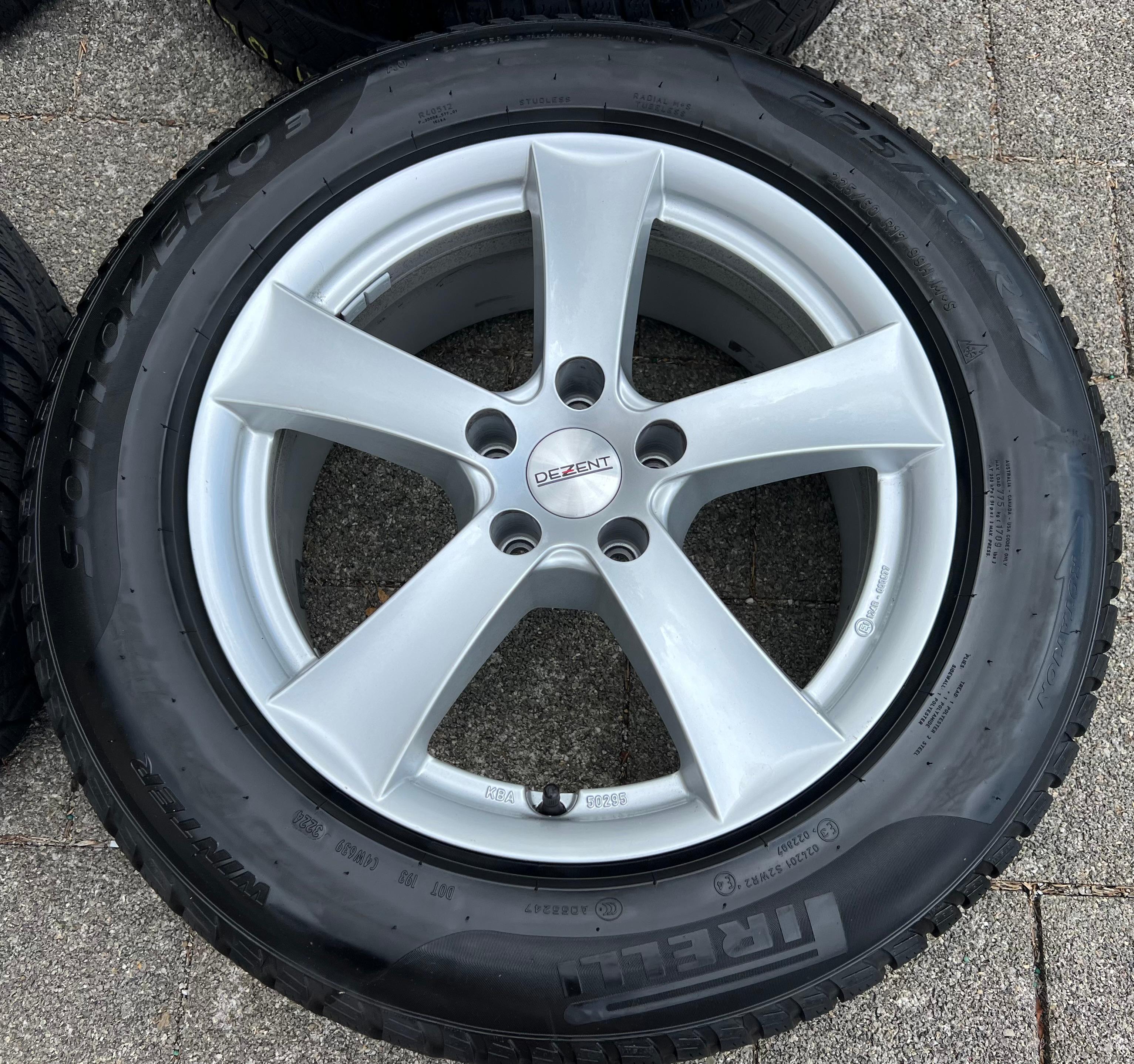 4 DEZENT 17" ALUFELGEN AUDI A4 8K B8 A5 8T A6 4G 4K F2 A7 FREIHAUS