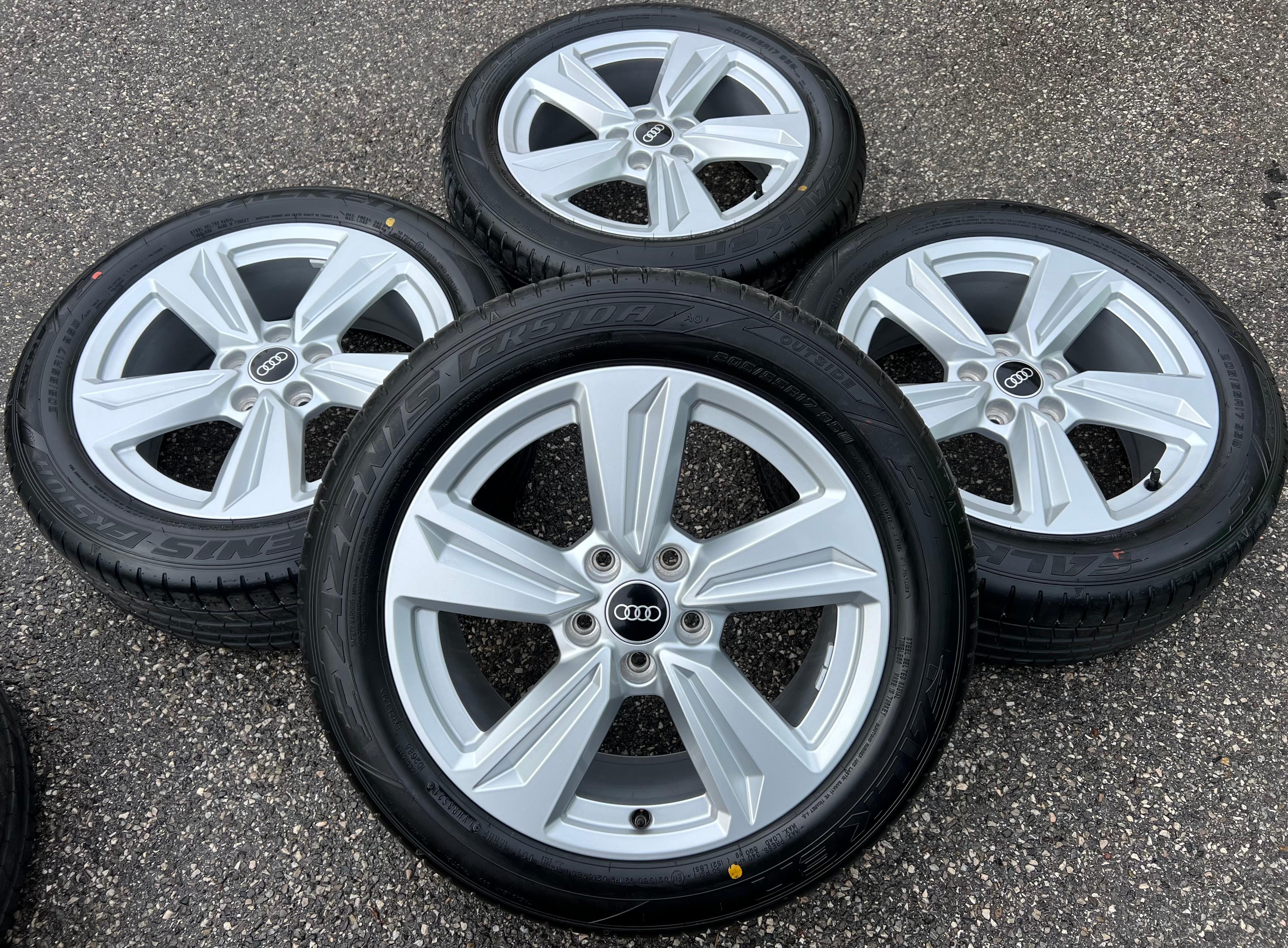 4 ORIGINELE 17" ALUMINIUM ZOMERWIELEN AUDI A3 GY 8Y0601025AA 205/55R17 95W FALKEN 2021