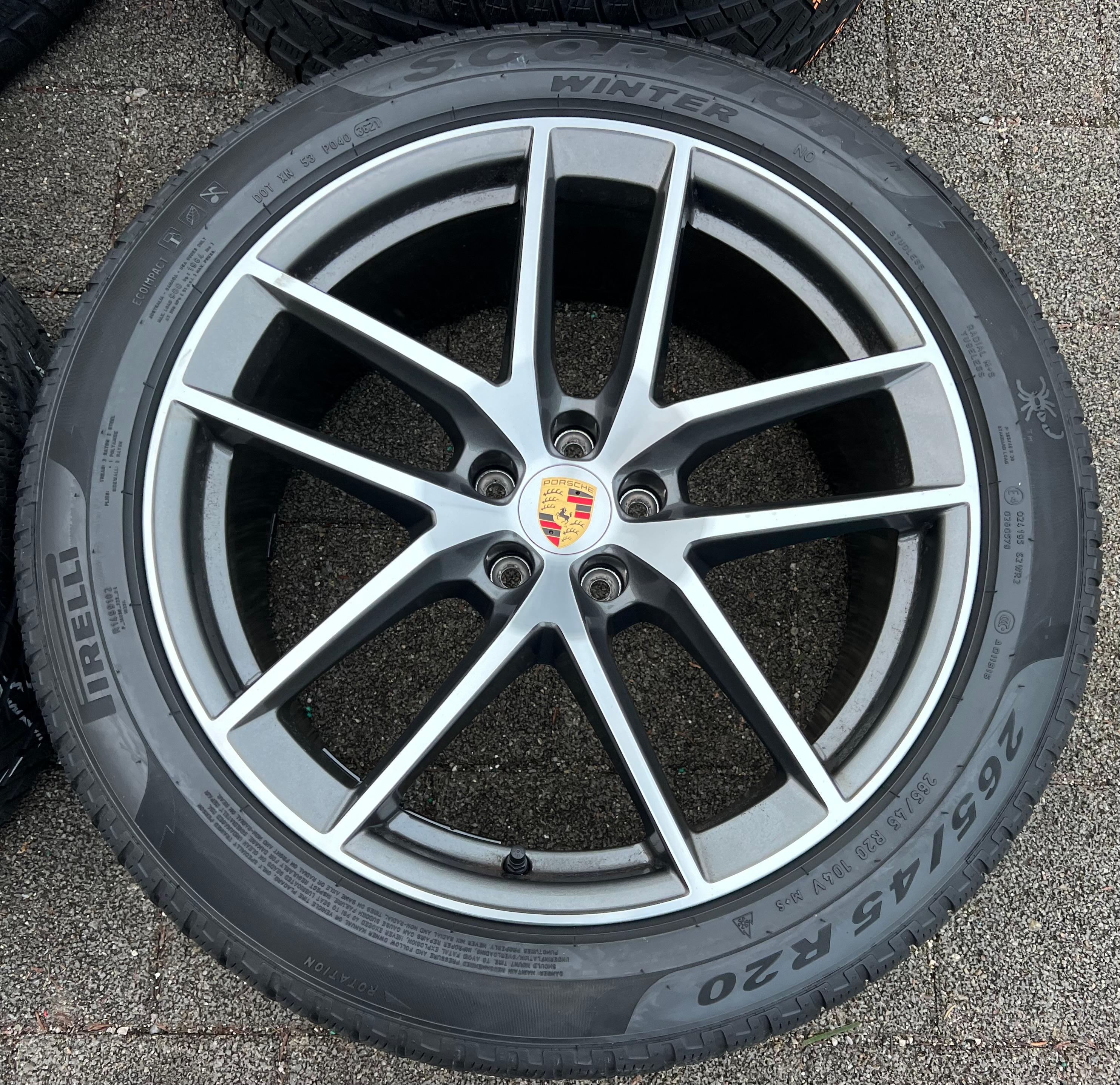 4 ORIGINAL 20" ALU WINTERRÄDER PORSCHE MACAN 265/45R20 104V 295/40R20 106V RDKS