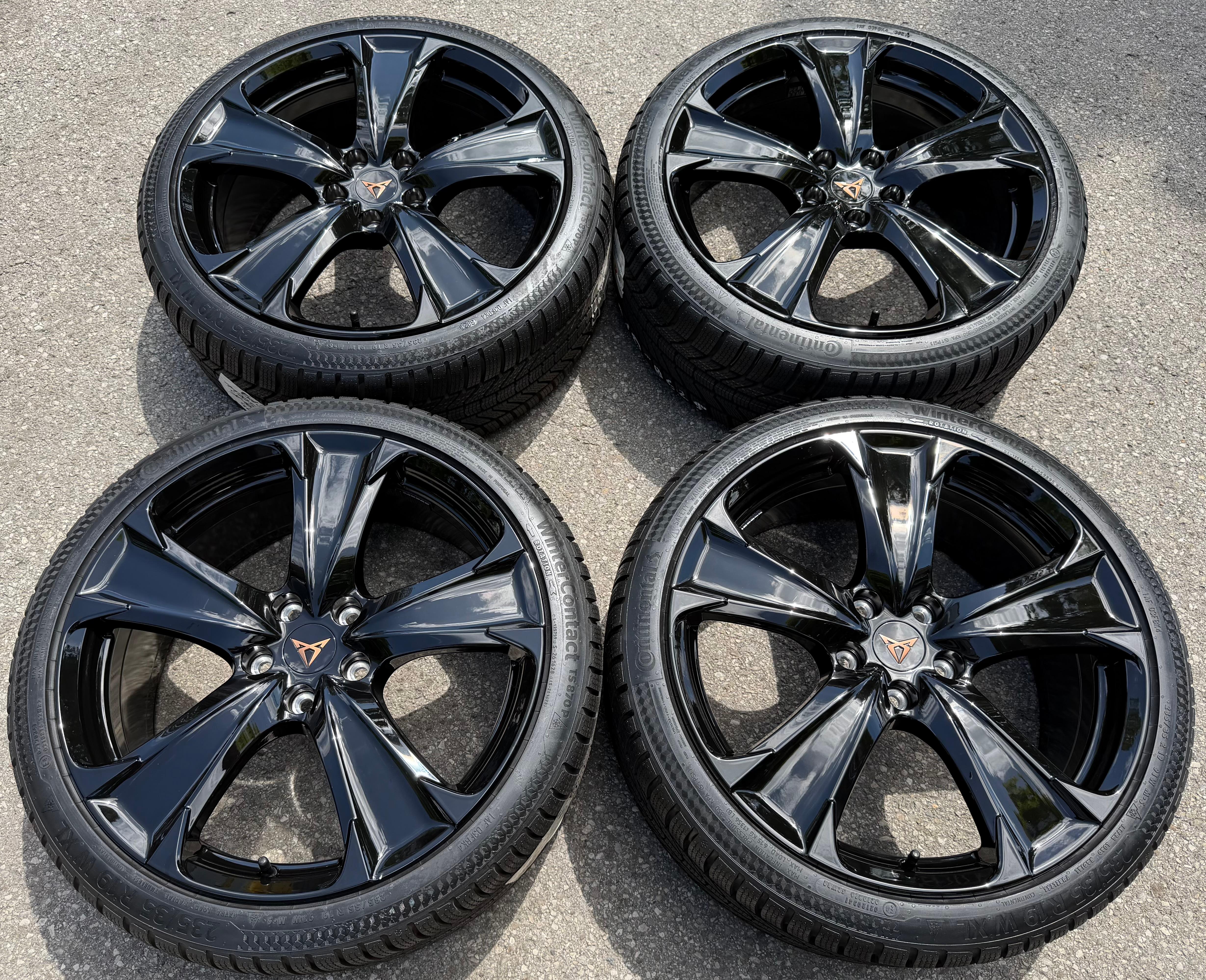 4 ORIGINELE 19" ALU WINTERRDER-VELGEN LEON CUPRA 5FA601025F ZWART NIEUW GRATIS VERZENDING