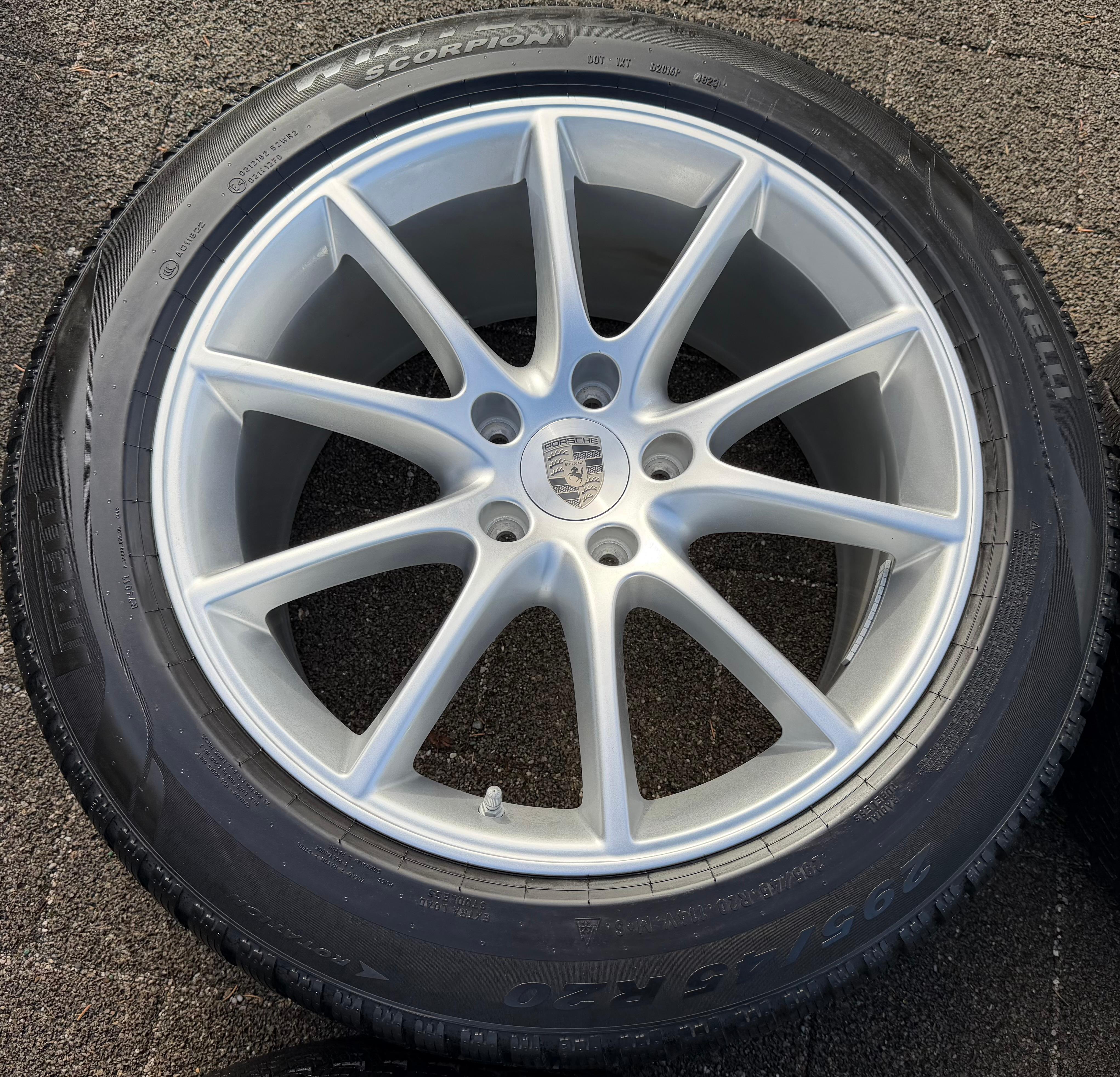 4 ruedas de invierno de aleación originales de 20" para Porsche Cayenne II E3 9YA 9Y0601025CT 9Y0601025DA