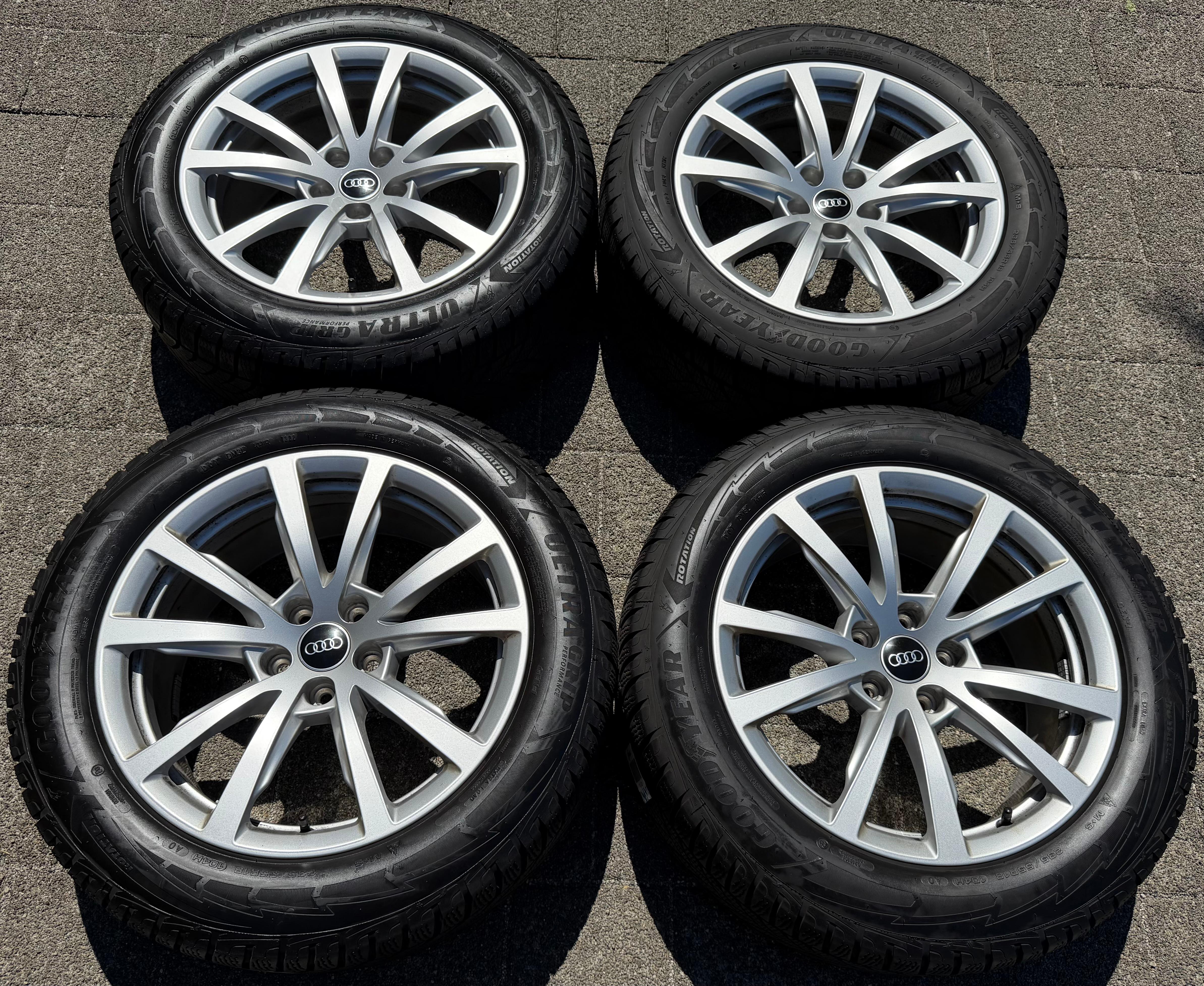 4 Original 18" Alu Winterräder Audi A8 4N 4N0601025A 235/55R18 104H Goodyear 2022