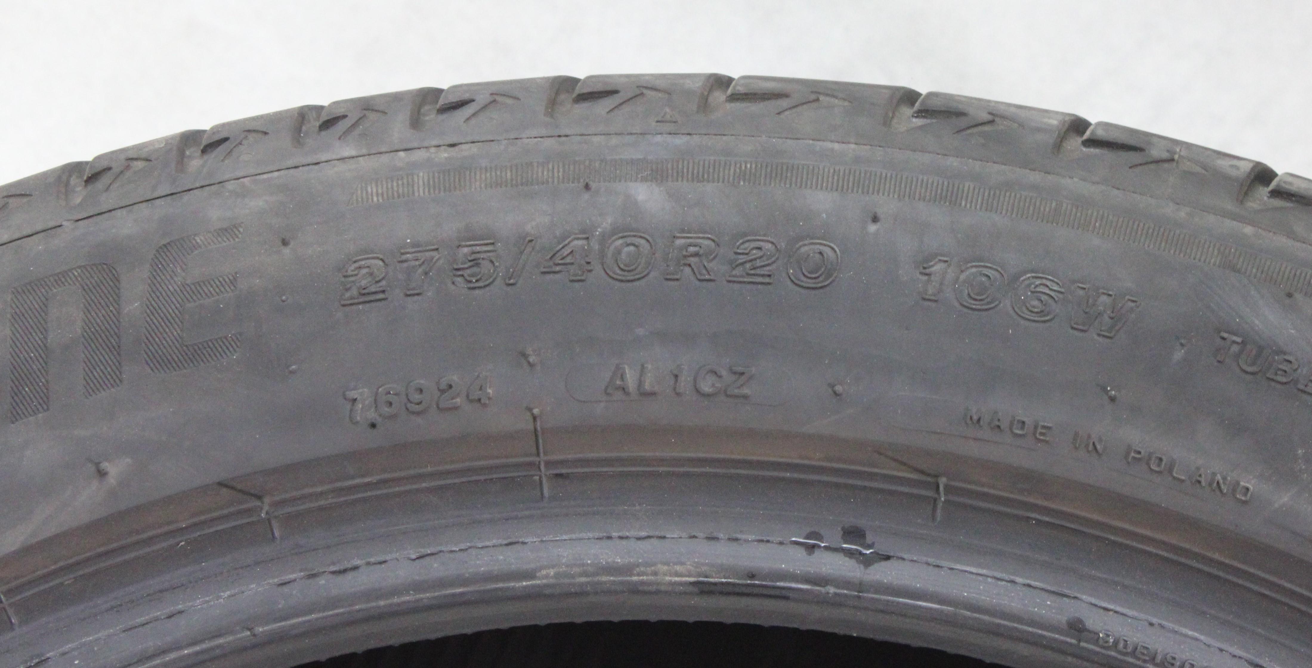 1 x 275/40R20 106W Sommerreifen Bridgestone Alenza 001* Runflat 5-5,5mm 2023