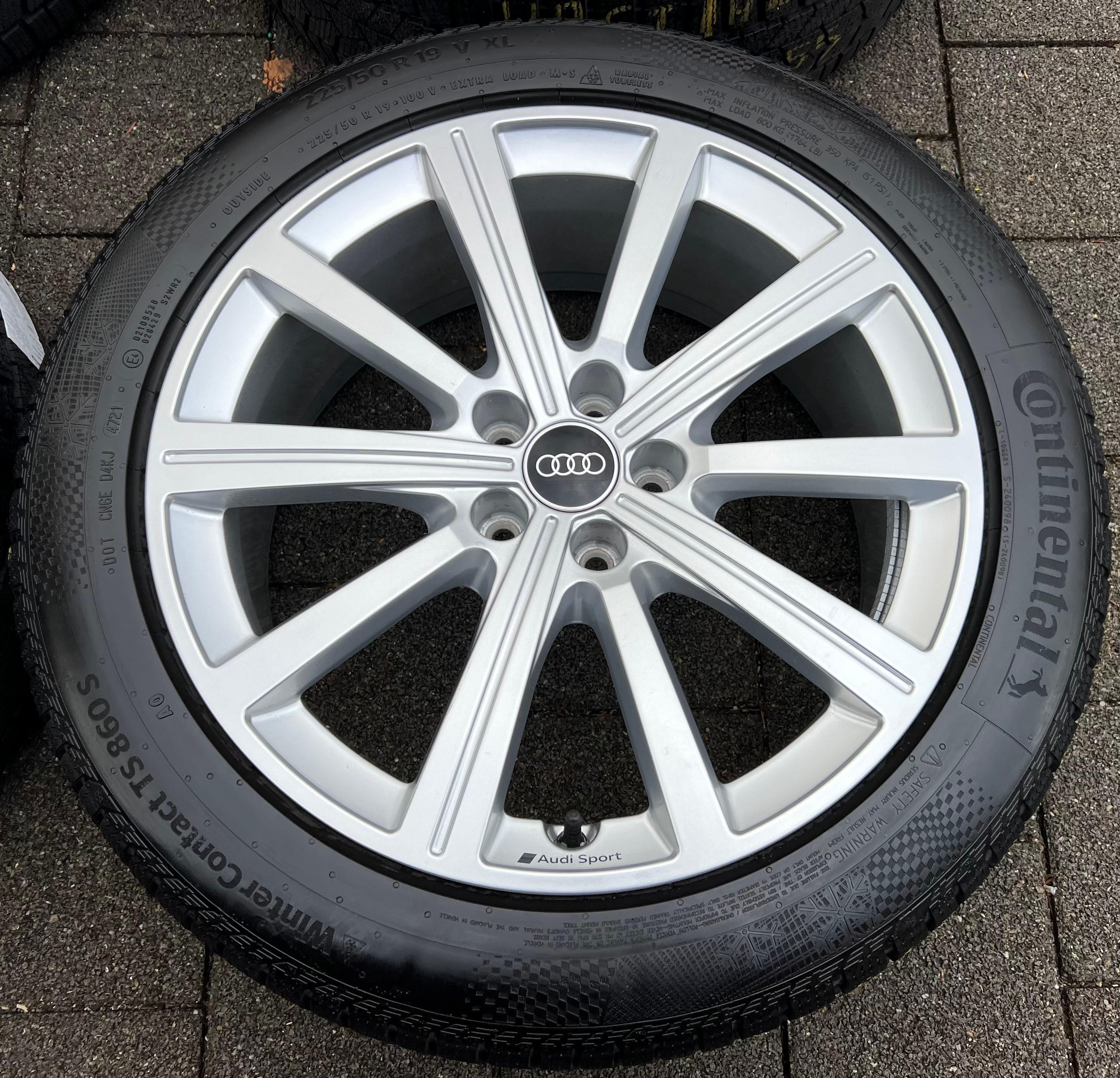 4 ORIGINAL 19" ALU WINTERRÄDER AUDI RSQ3 F3 83A601025BE 225/50R19 100V 2021 FREIHAUS