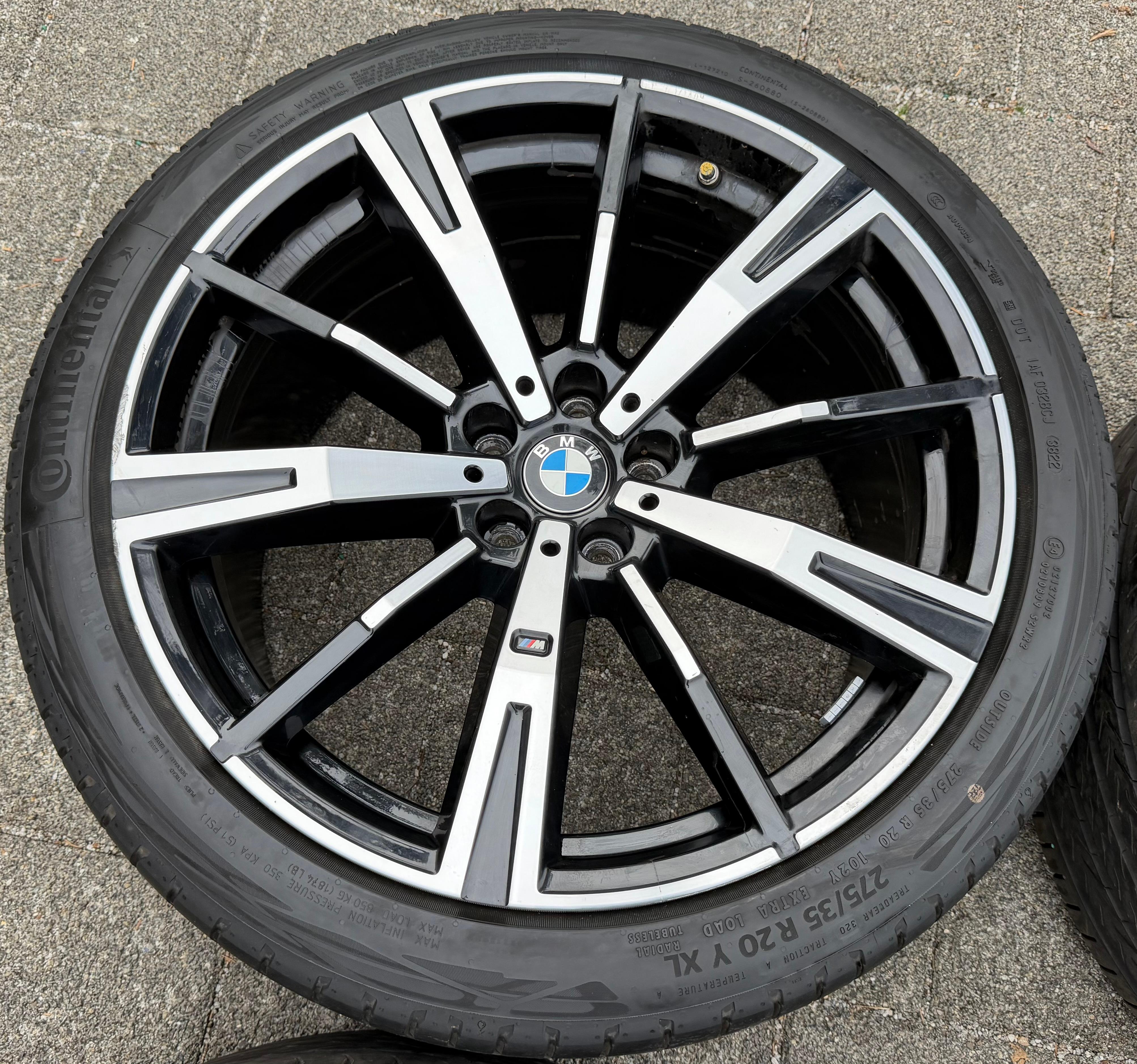 4 ruedas de verano originales de aleación de 20" para BMW i5 Serie 5 G60 G61, diseño M938, Continental, RDKS