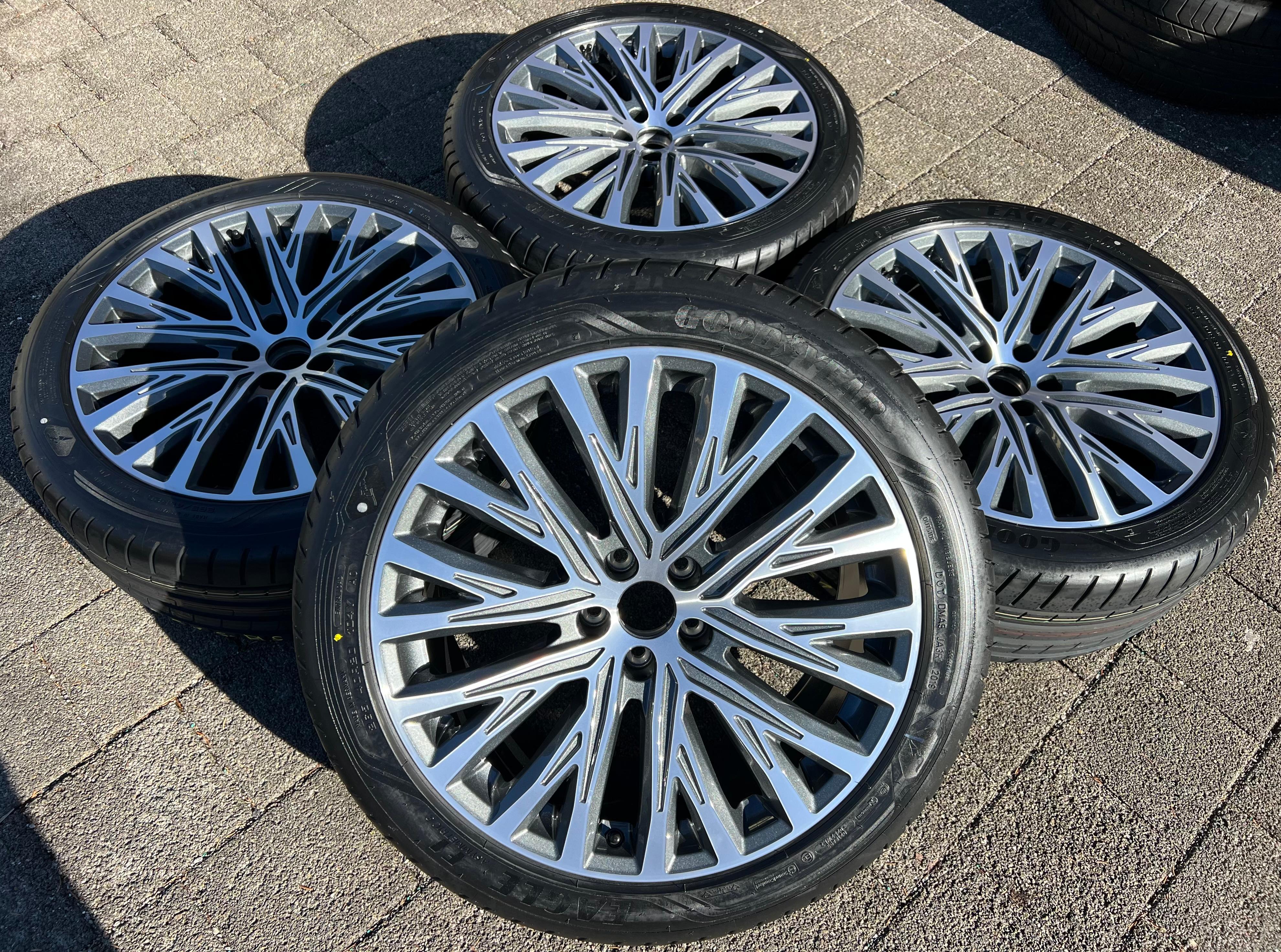 4 llantas de aluminio originales de verano de 20" para Audi A8 4N, 4N0601025BF, 265/40R20, 104Y, Goodyear, nuevas