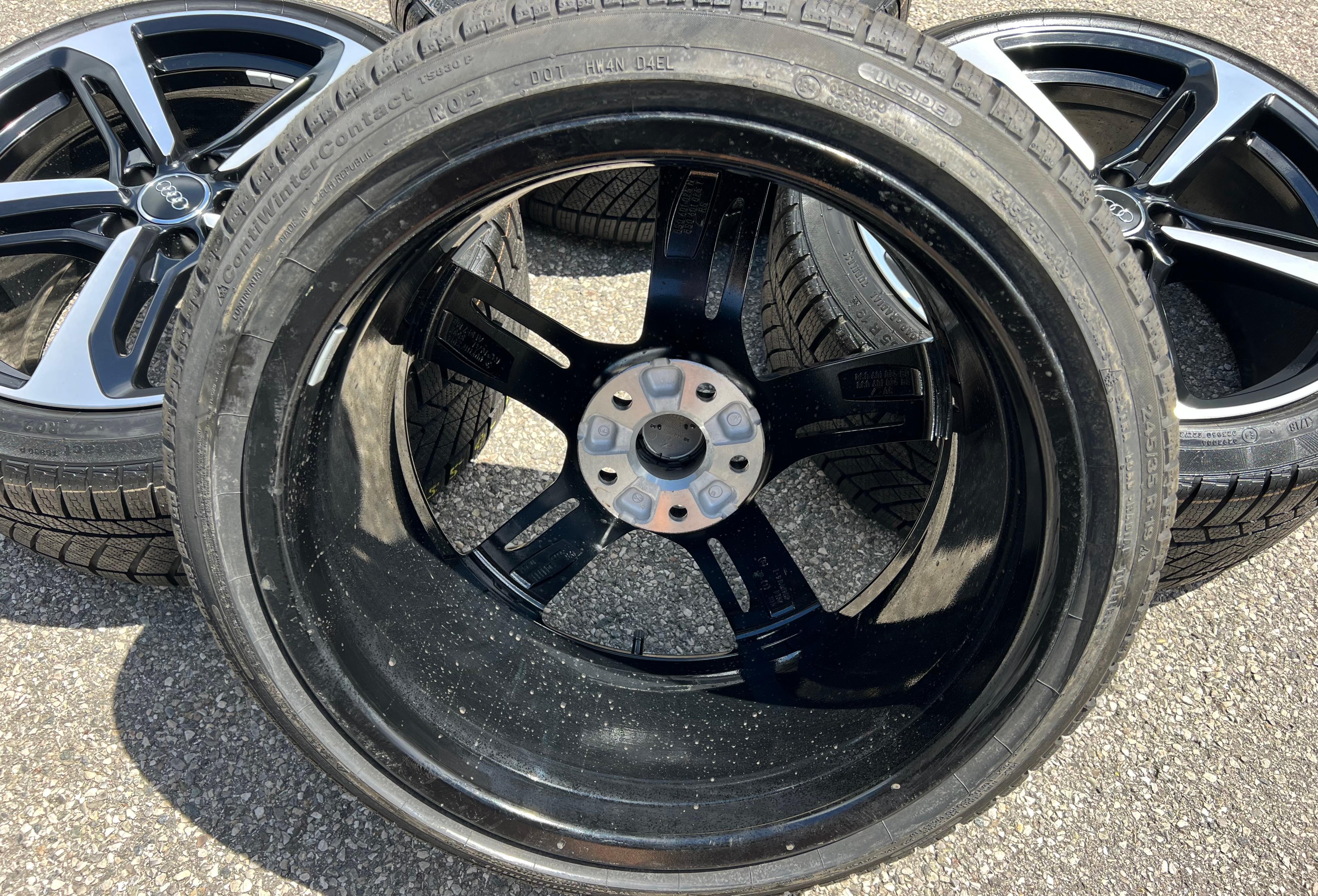 4 ORIGINAL 19" ALU WINTERRÄDER AUDI TT TTS 8S 8S0601025BD 9x19 ET52 CONTINENTAL 2018