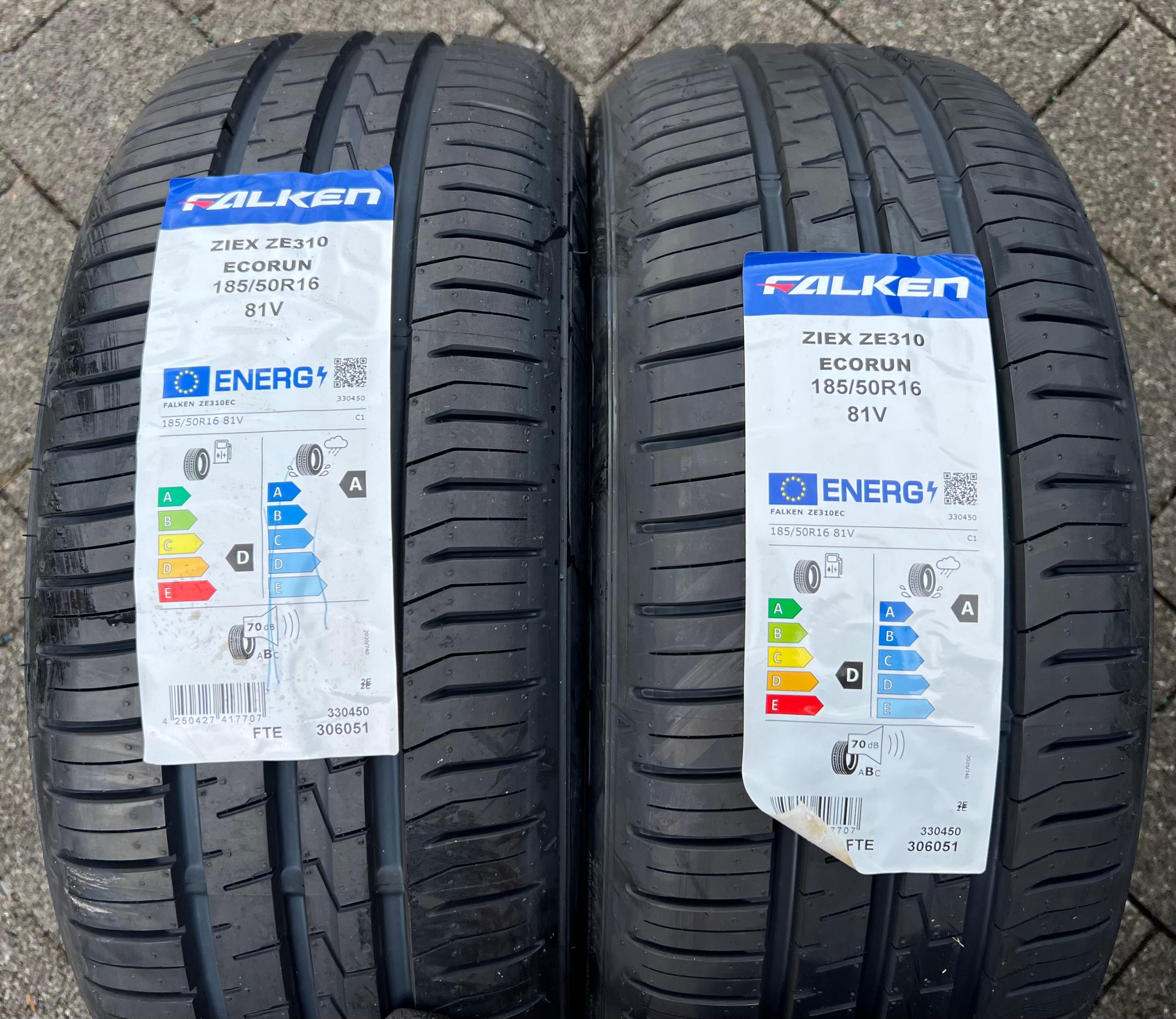2 x 185/50R16 81V Sommerreifen Falken Ziex ZE310 EcoRun NEU 2022