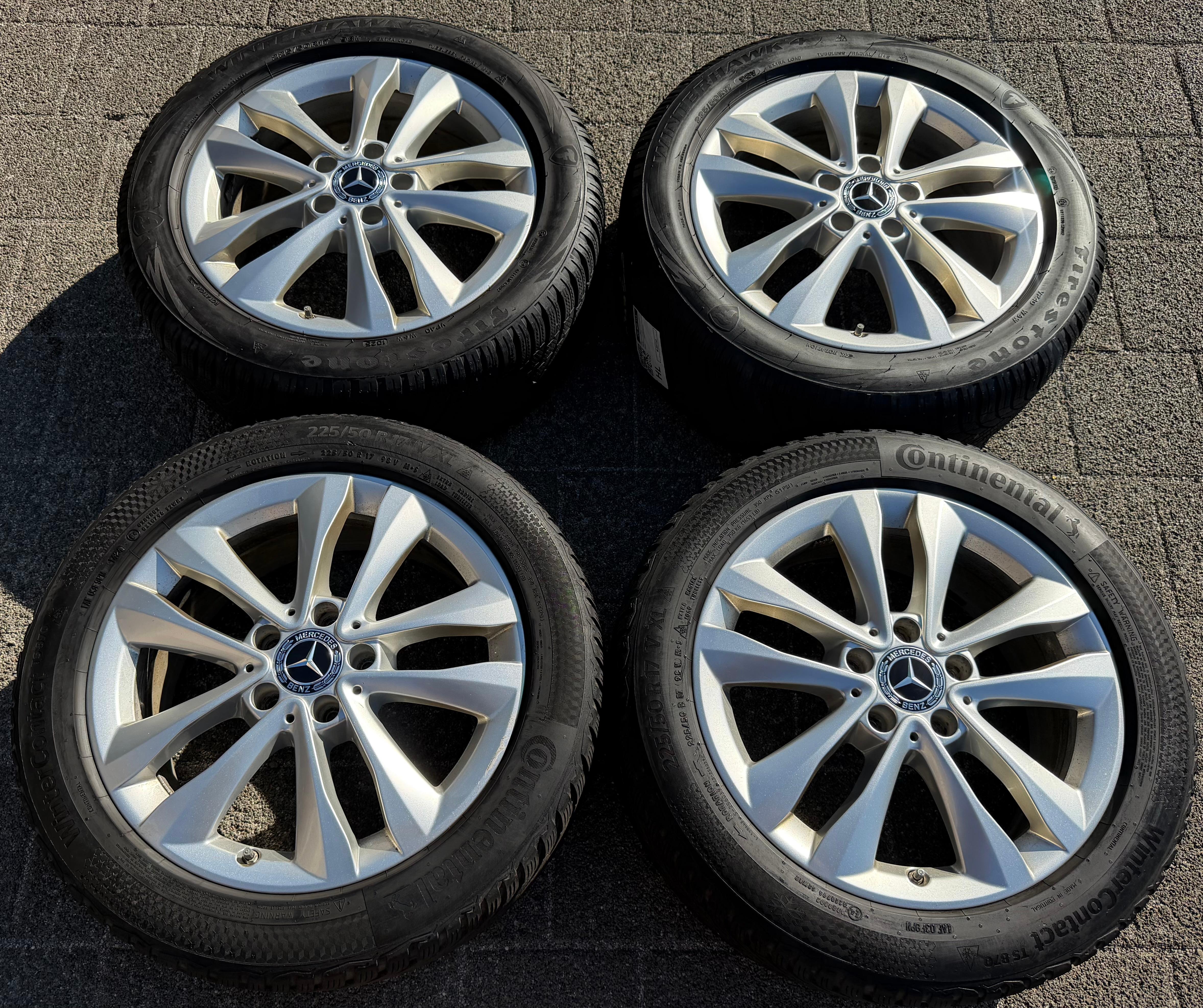 4 Original 17" Alu Winterräder Mercedes C-Klasse W205 A2054018000 225/50R17 98V