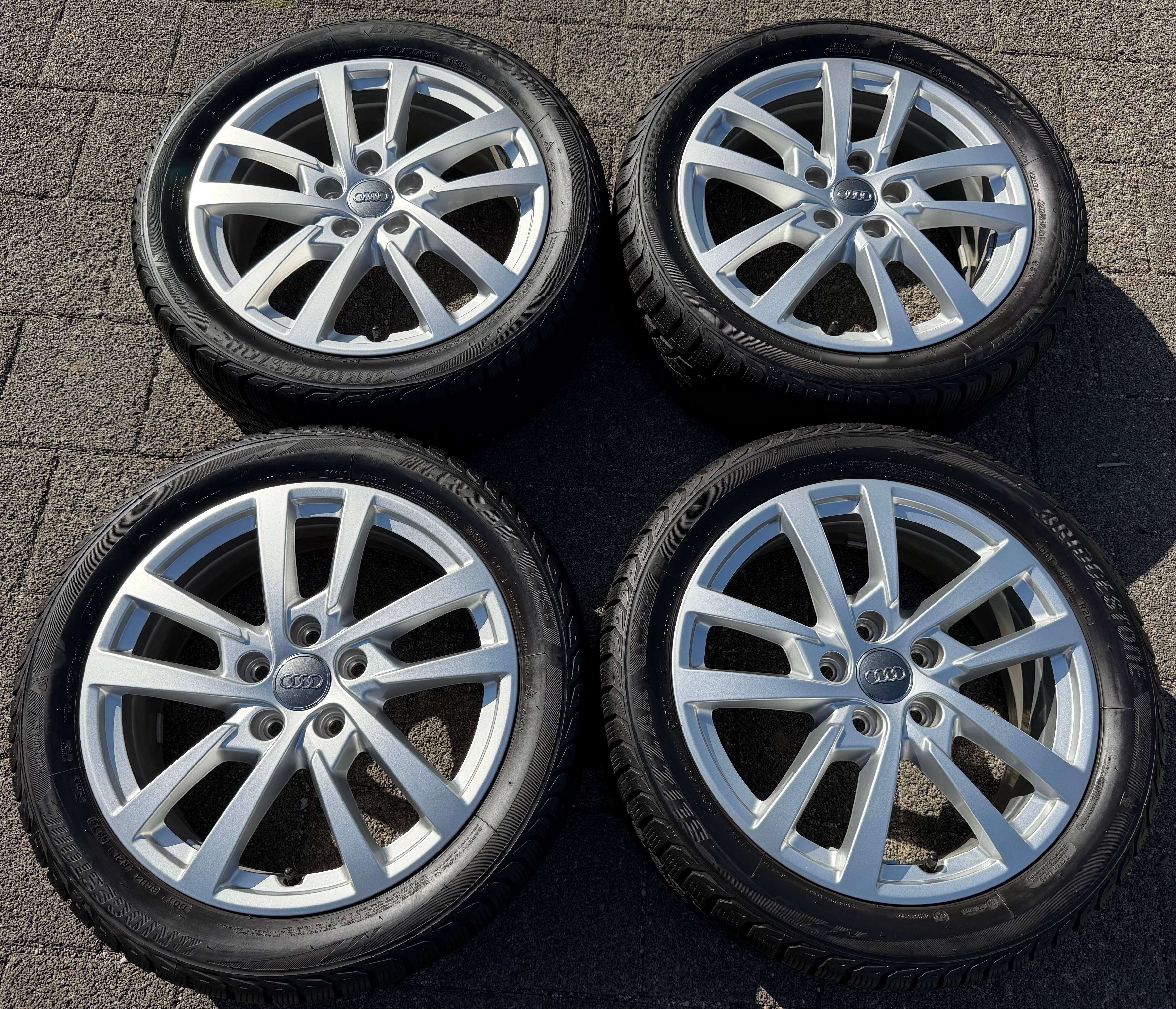 4 Original 17" Alu Winterräder Audi A3 S3 8V 8V0601025DH 205/50R17 93H Bridgestone