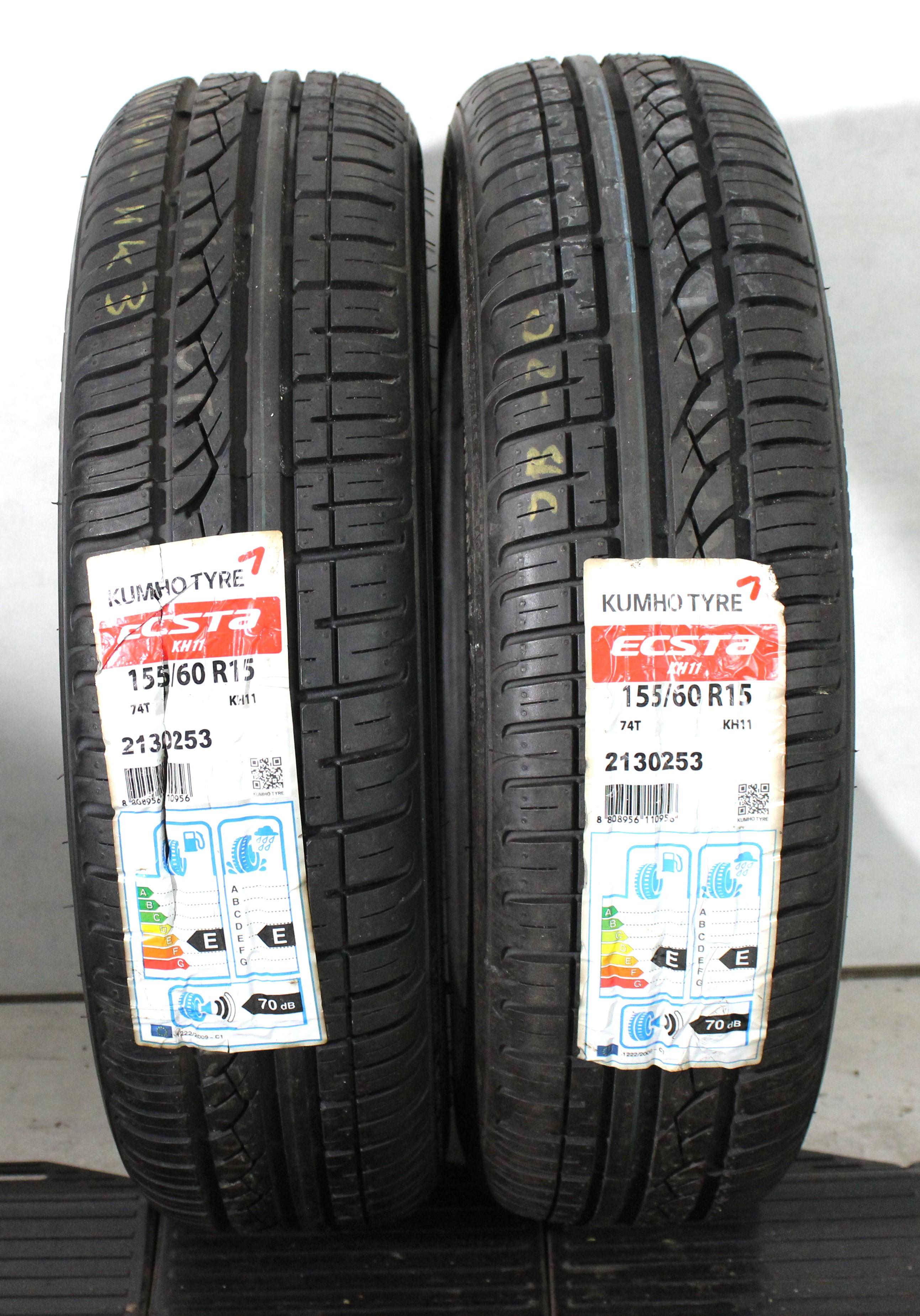 2 x 155/60R15 74T Sommerreifen Kumho Ecsta KH11 MO NEU 2015/2017