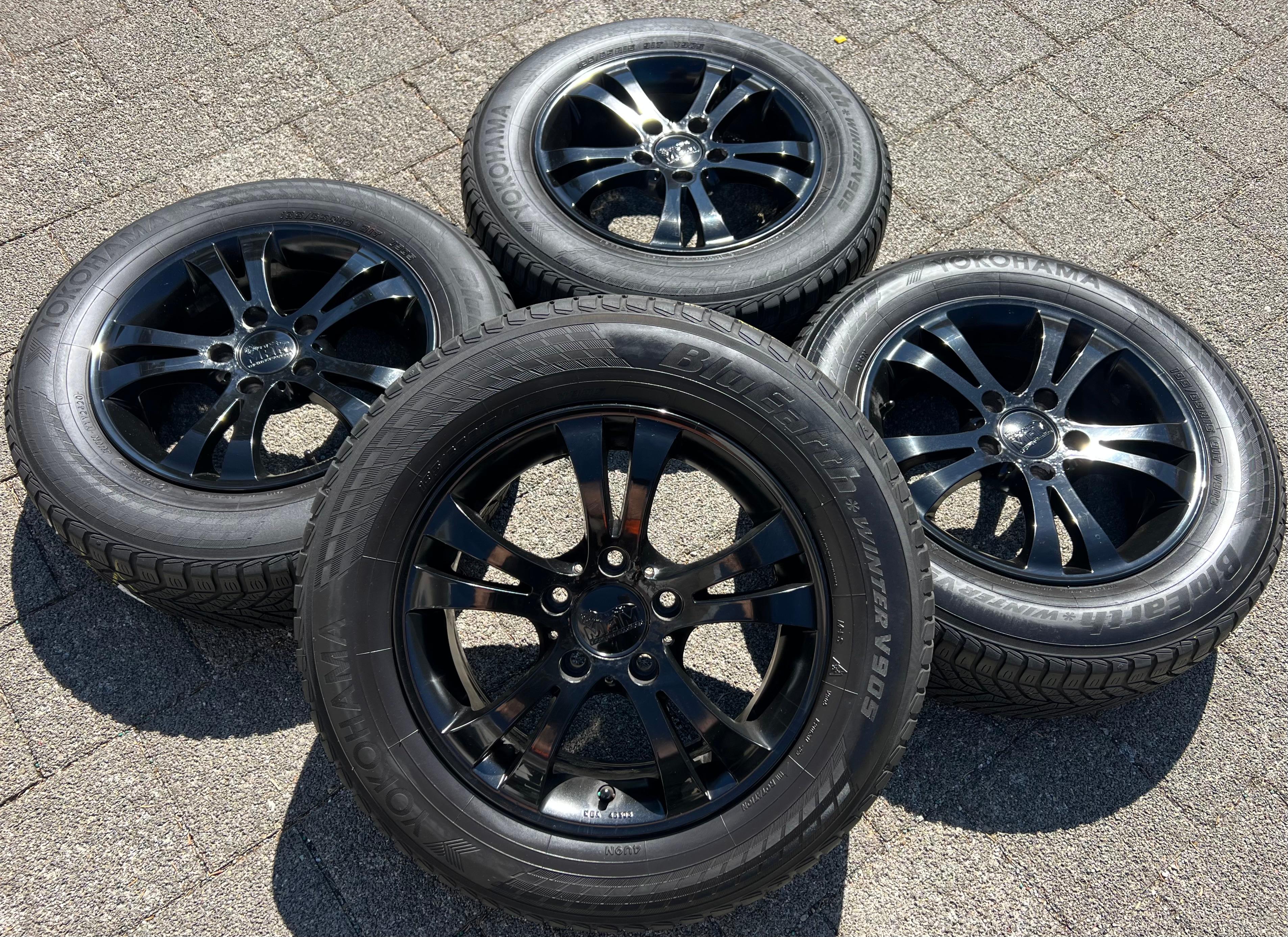 ALU WINTERRÄDER SKODA OCTAVIA SEAT LEON ALTEA VW CADDY GOLF TOURAN 195/65R15 91T