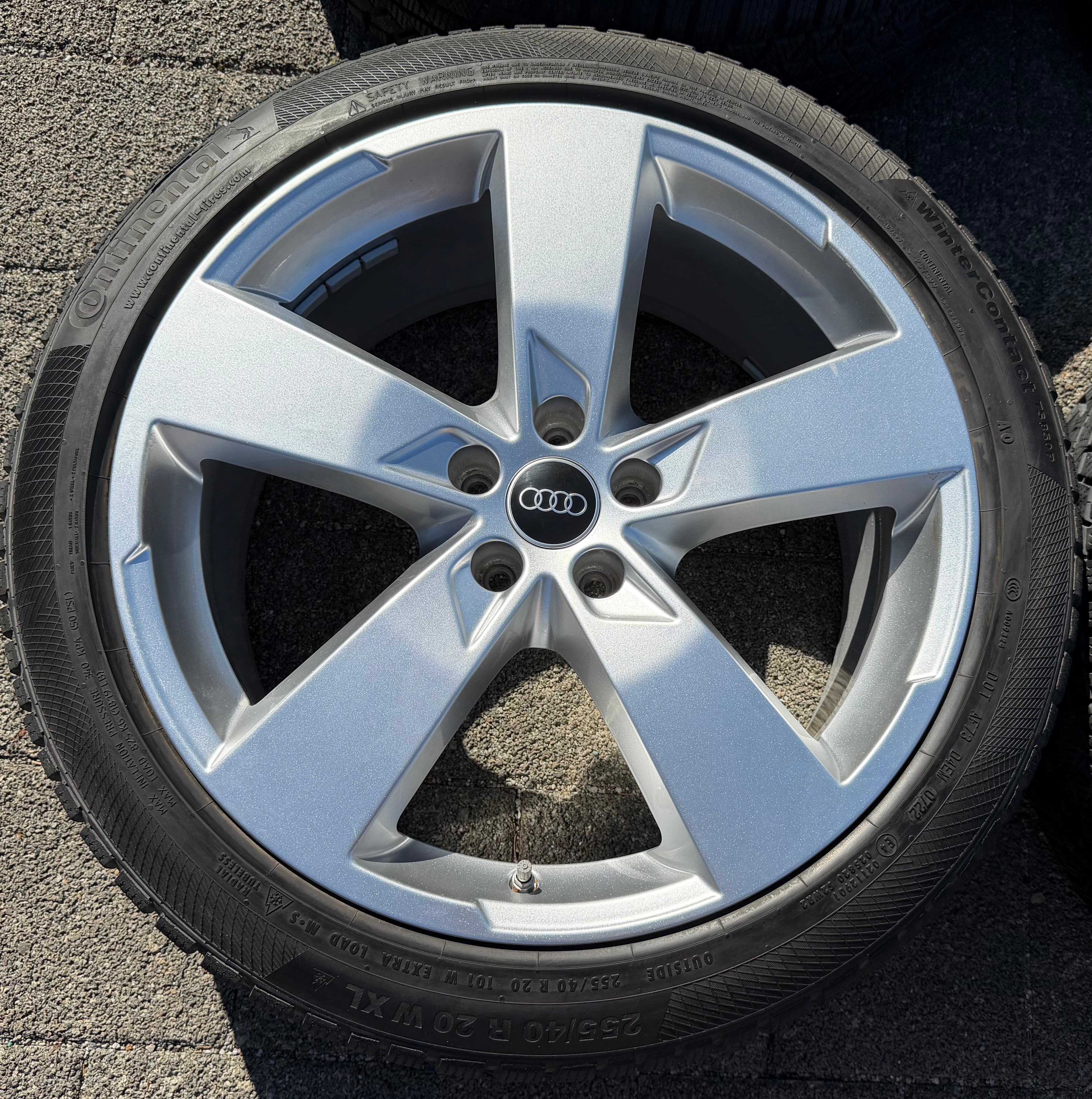 4 Original 20" Alu Winterräder Audi A6 S6 C8 F2 4K0601025K 2022 255/40R20 101W Continental