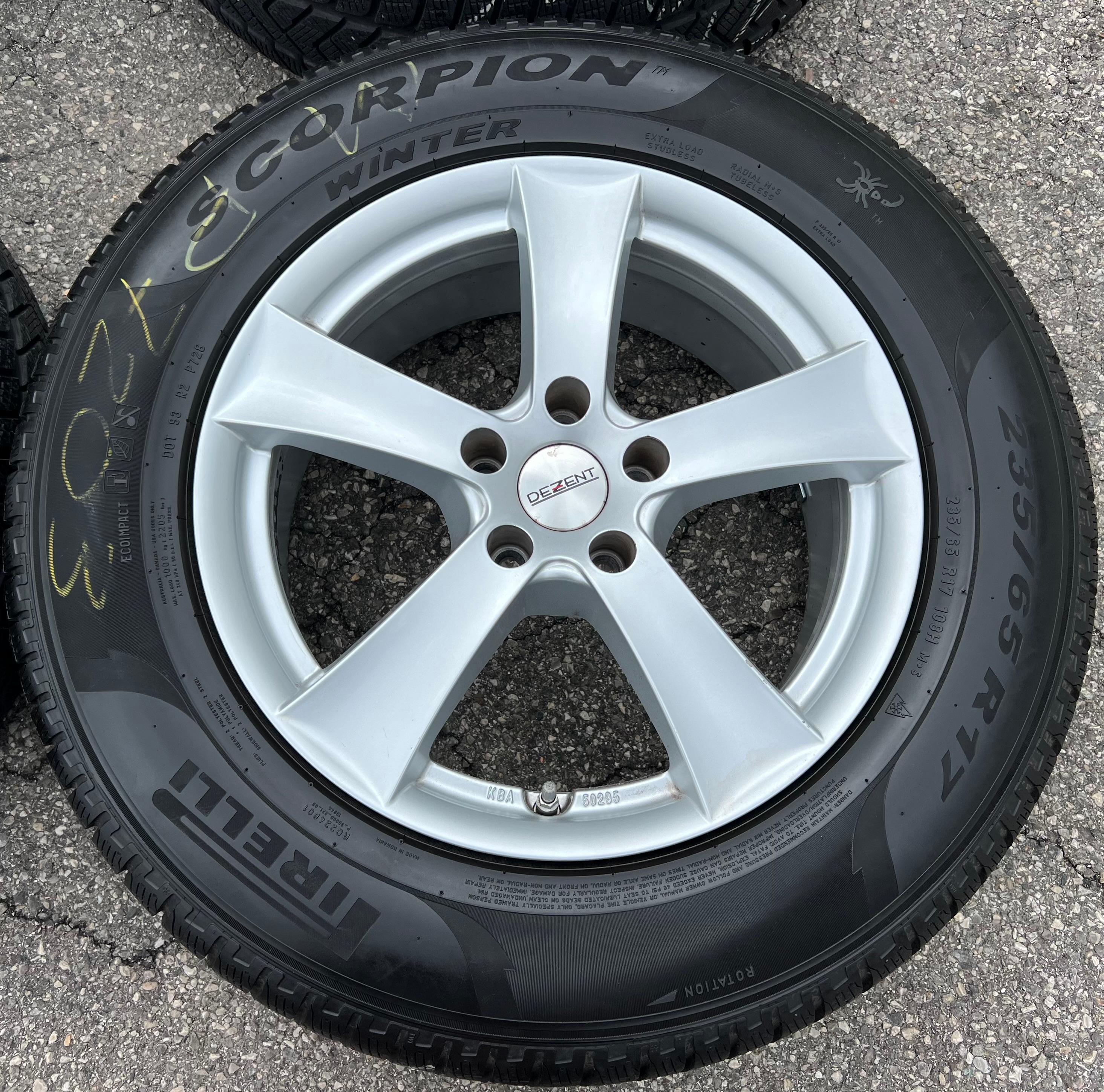 4 CERCHI INVERNALI IN ALLUMINIO 235/65R17 108H MERCEDES BENZ GLC 204X W253 RDKS