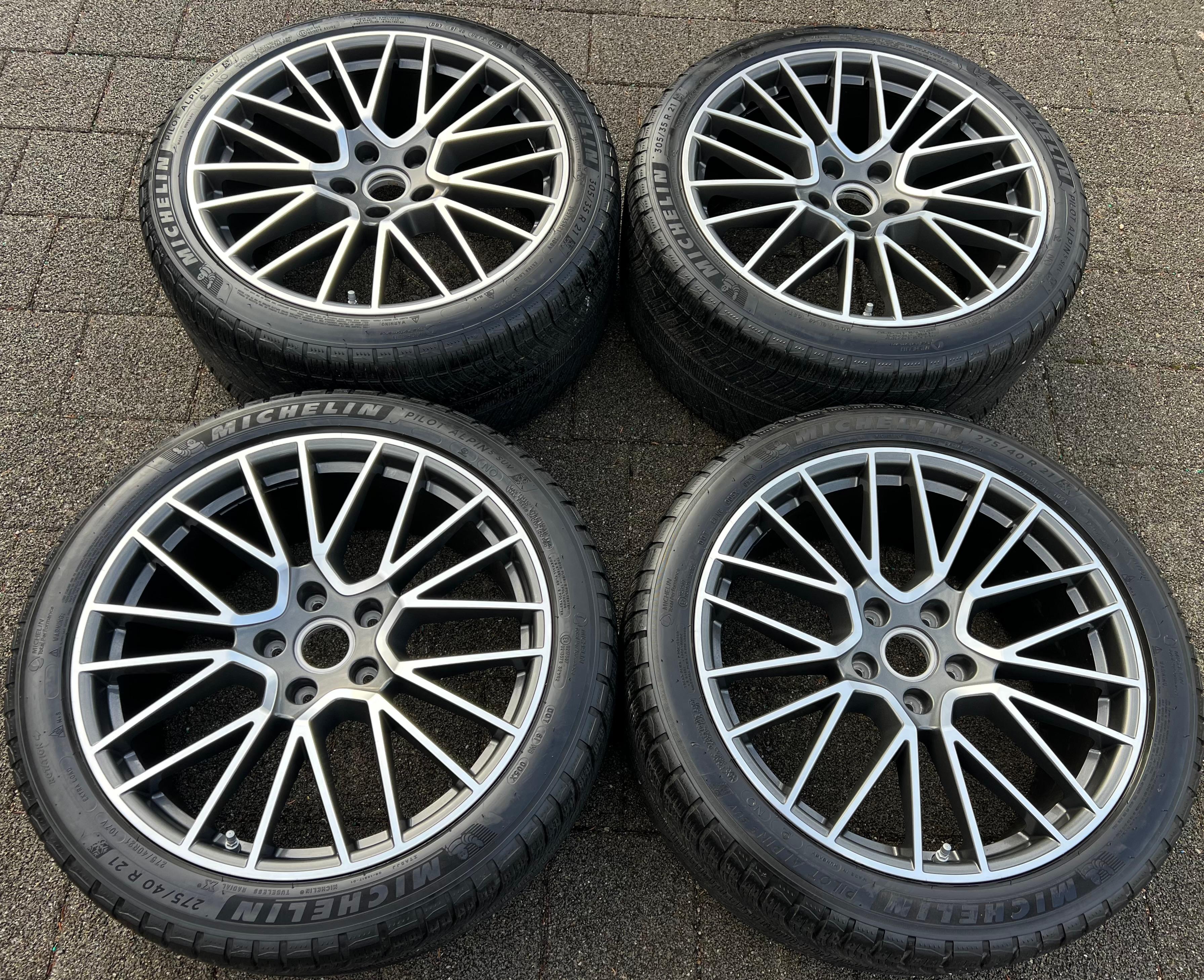 4 ORIGINAL 21" ALU WINTERRÄDER PORSCHE CAYENNE 9YA MICHELIN RDKS