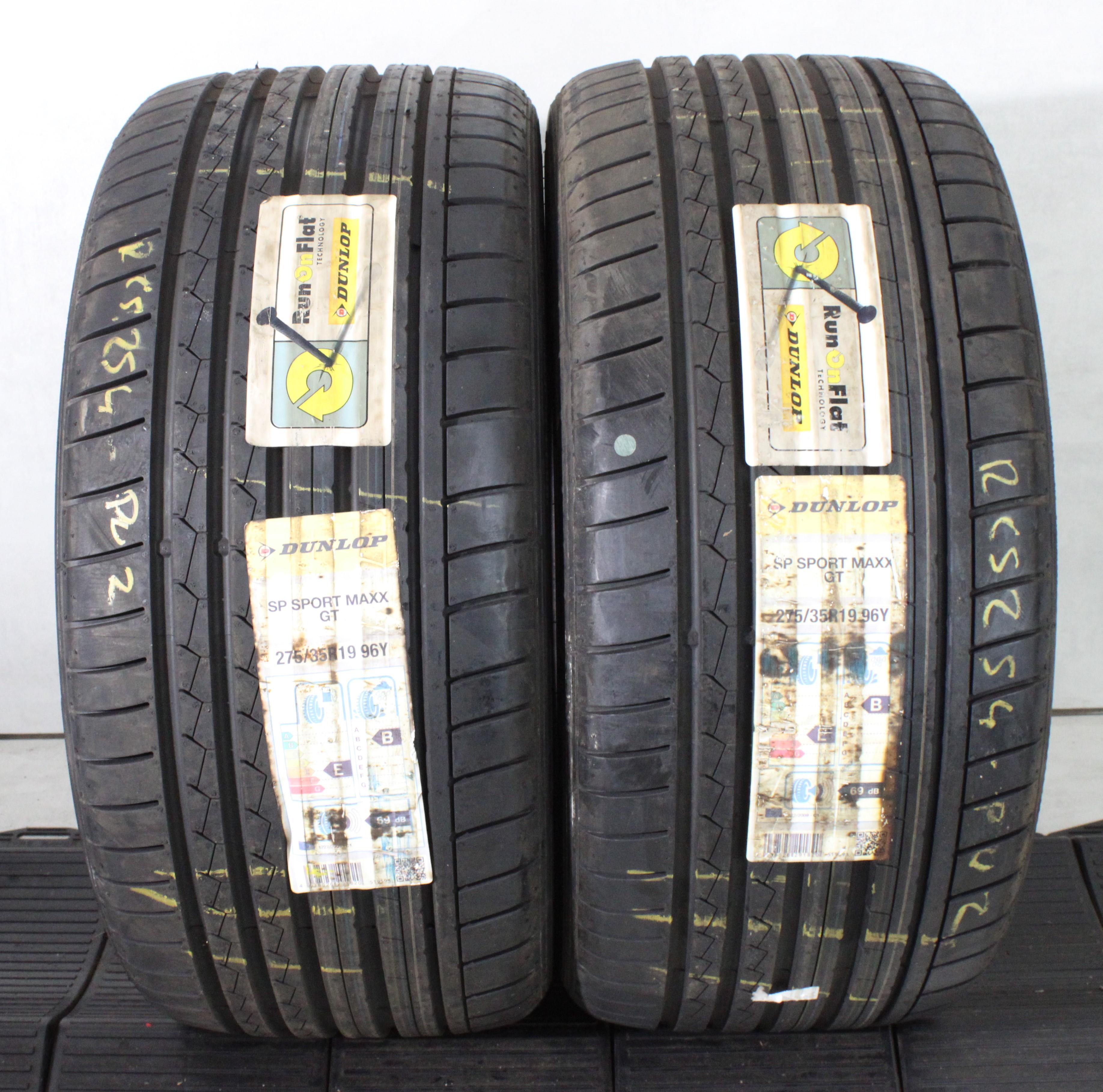 2 x 275/35R19 96Y Sommerreifen Dunlop Sport Maxx GT Runflat NEU 2012 *