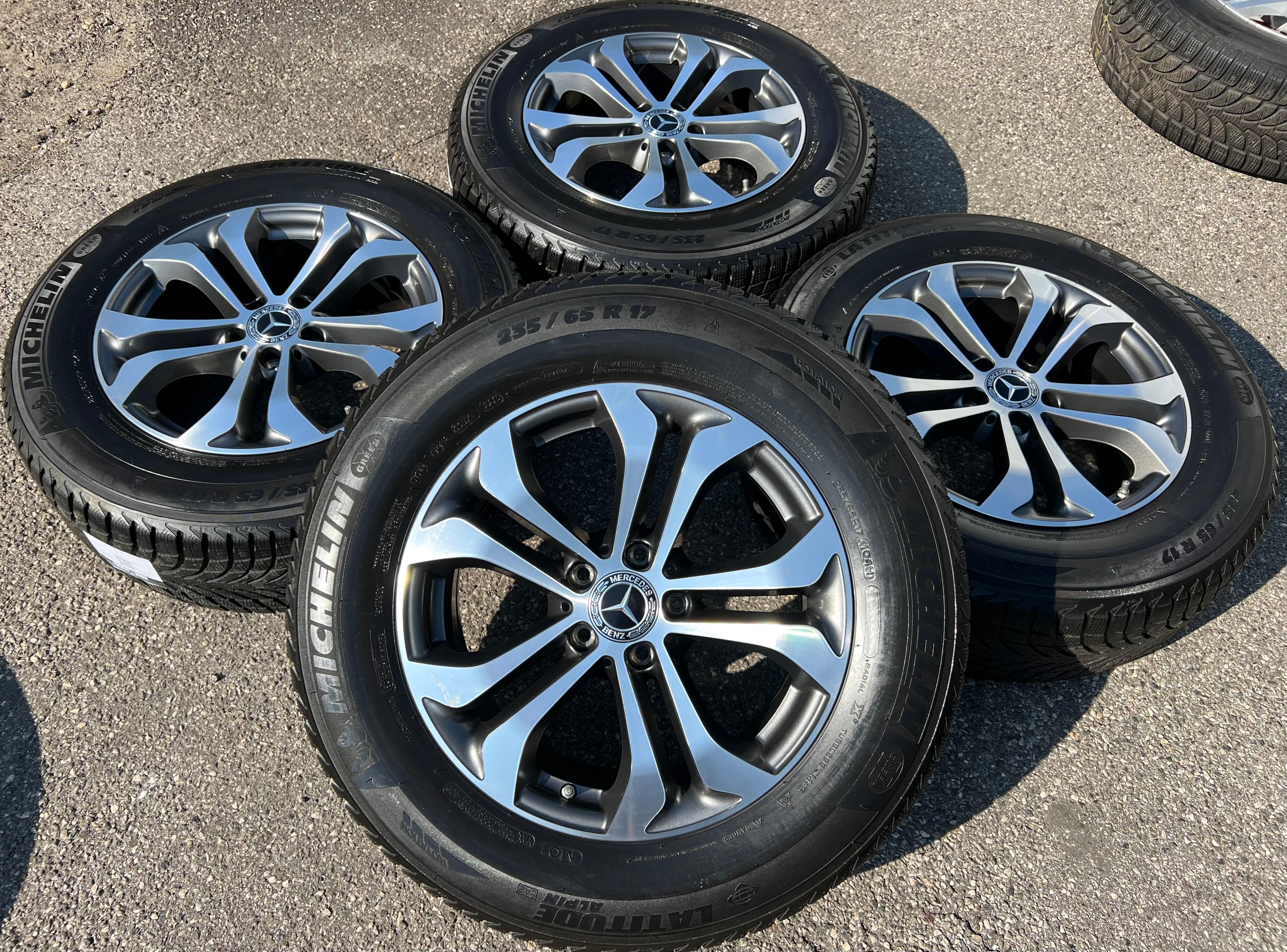 4 ORIGINELE 17" ALUMINIUM WINTERWIELEN MERCEDES GLC-KLASSE 204X X253 235/65R17 104H RDKS