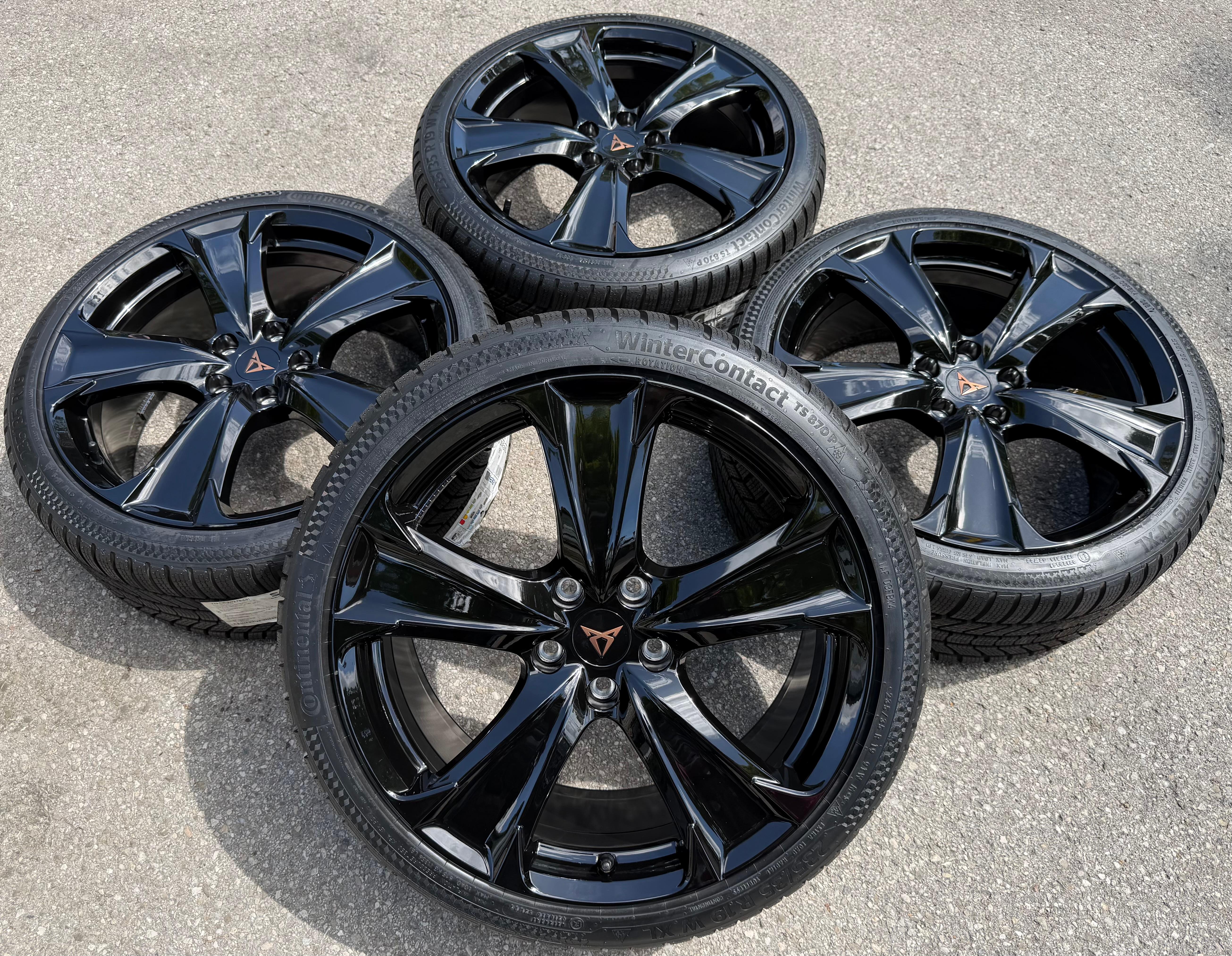 4 ORIGINELE 19" ALU WINTERRDER-VELGEN LEON CUPRA 5FA601025F ZWART NIEUW GRATIS VERZENDING