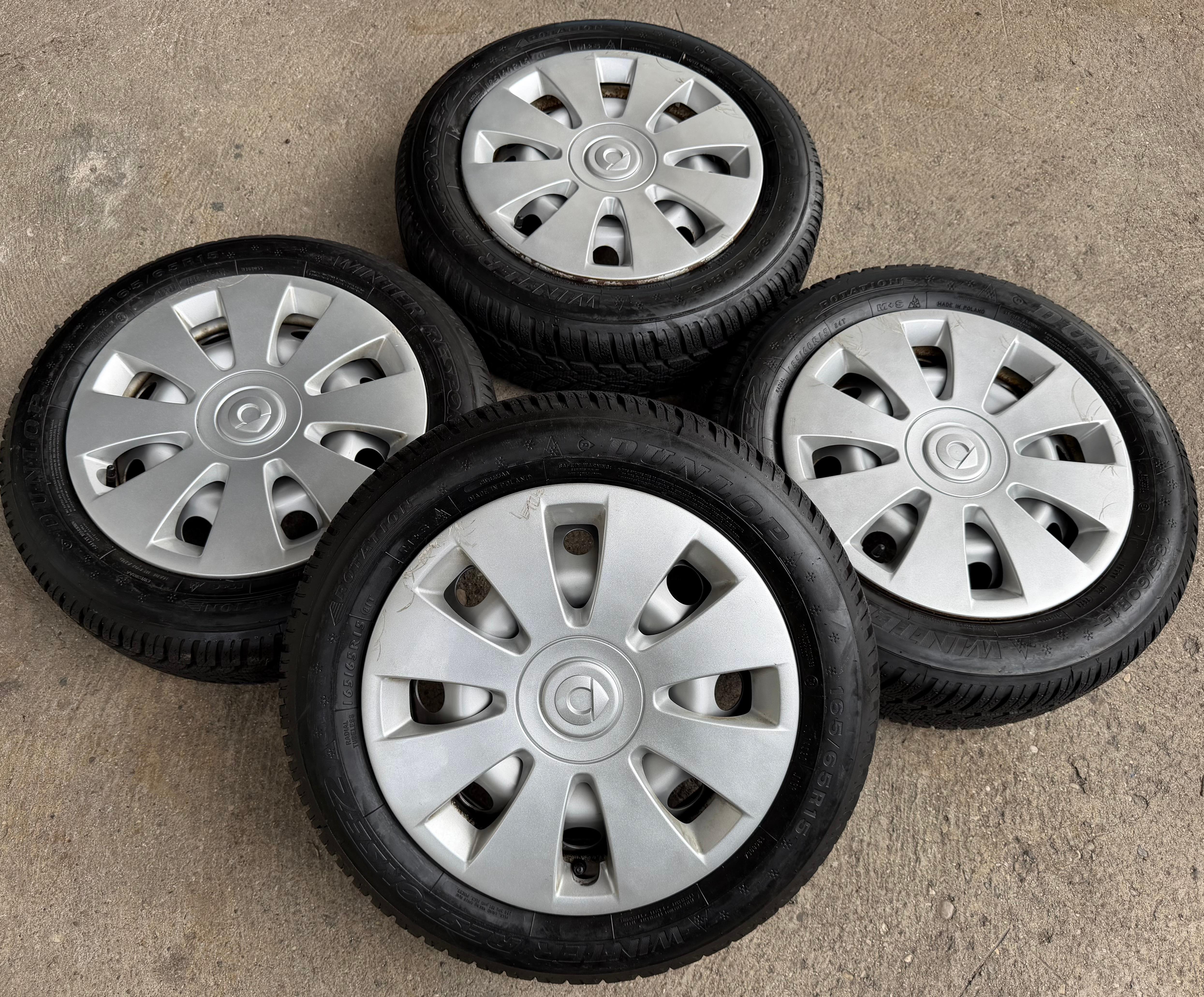 4 Original Winterräder Smart 453 165/65R15 81T 185/60R15 84T Dunlop RDKS